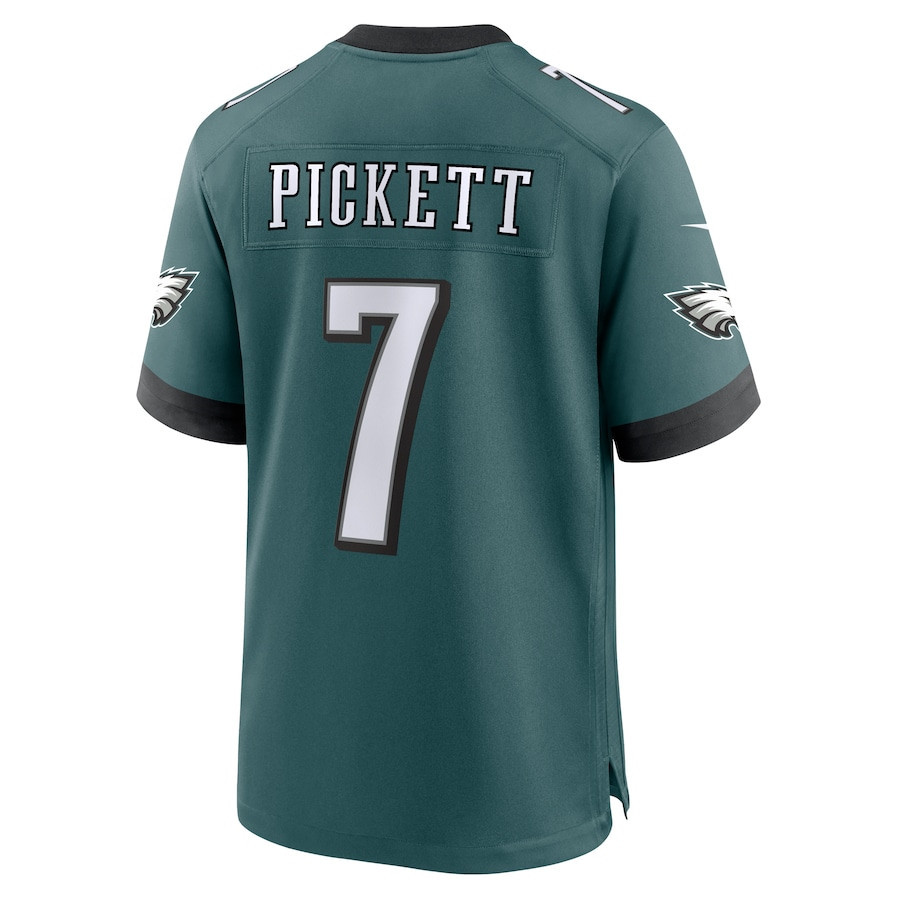 Kenny Pickett 7 Philadelphia Eagles Team Game Midnight Green NFL Jersey Men's