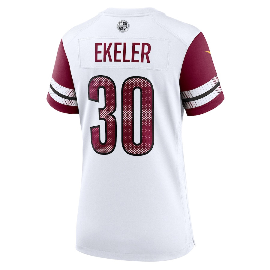 Austin Ekeler 30 Washington Commanders Game White NFL Jersey Women's