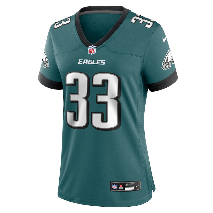 Cooper DeJean 33 Philadelphia Eagles Team Game Midnight Green NFL Jersey Women's