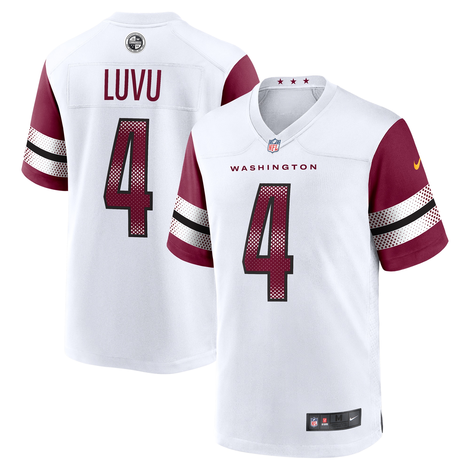 Washington Commanders Frankie Luvu White Game NFL Jersey Men's