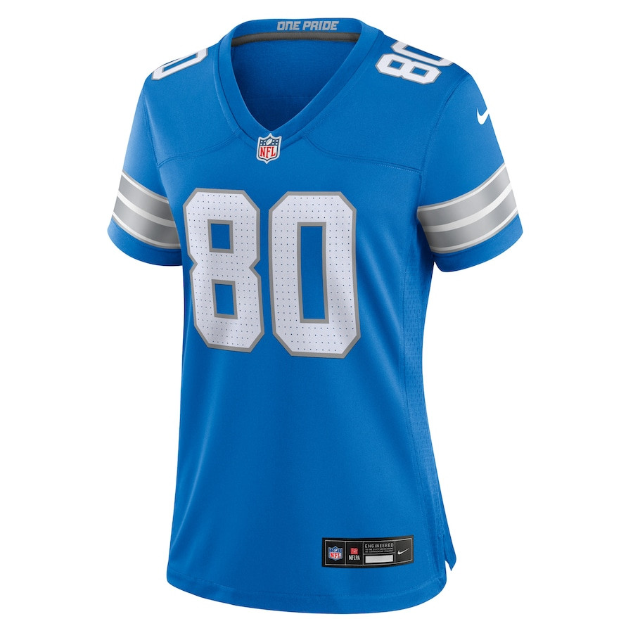 Jalon Calhoun 80 Detroit Lions Game Blue NFL Jersey Women's
