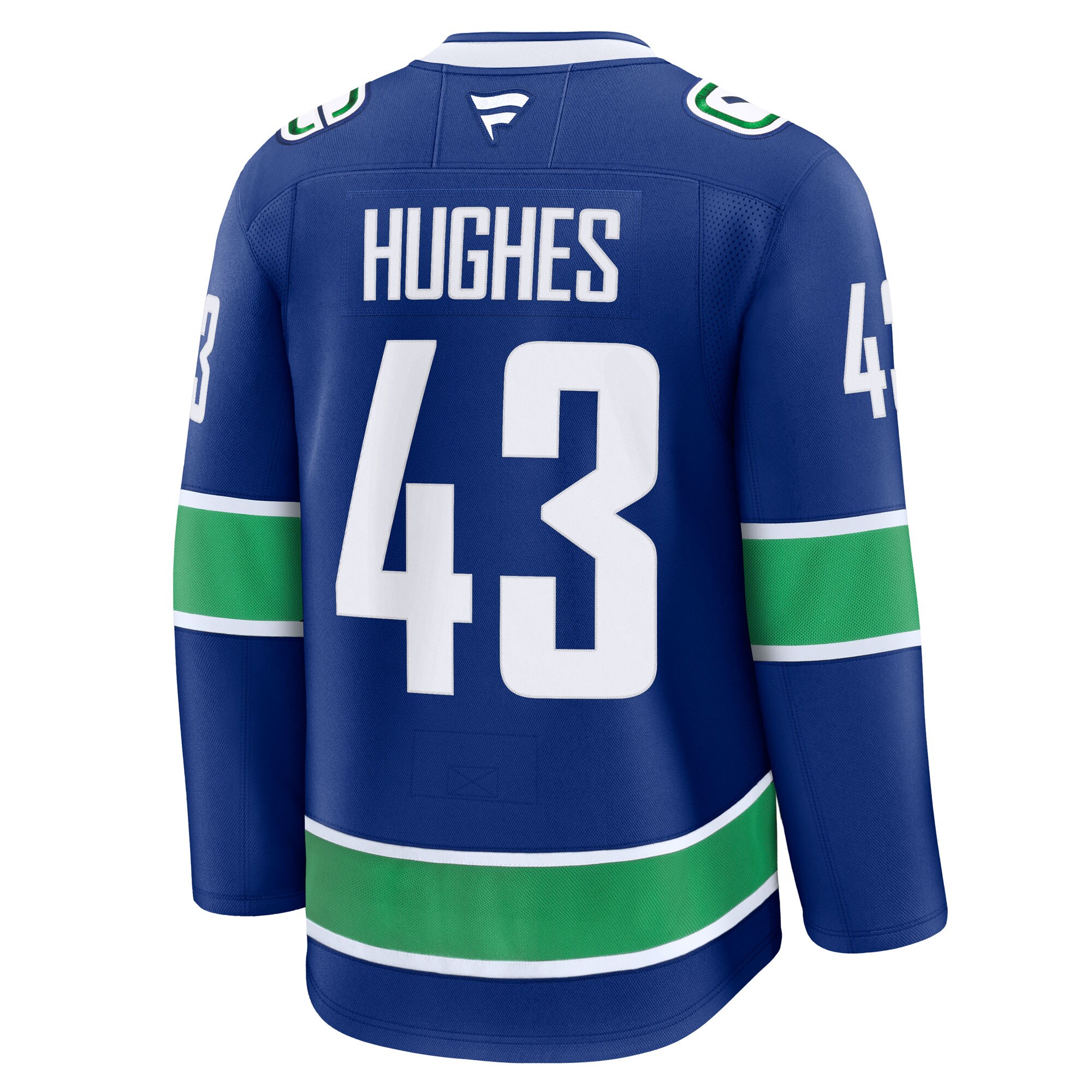 Vancouver Canucks Quinn Hughes Blue Home Premium NHL Jersey Men's