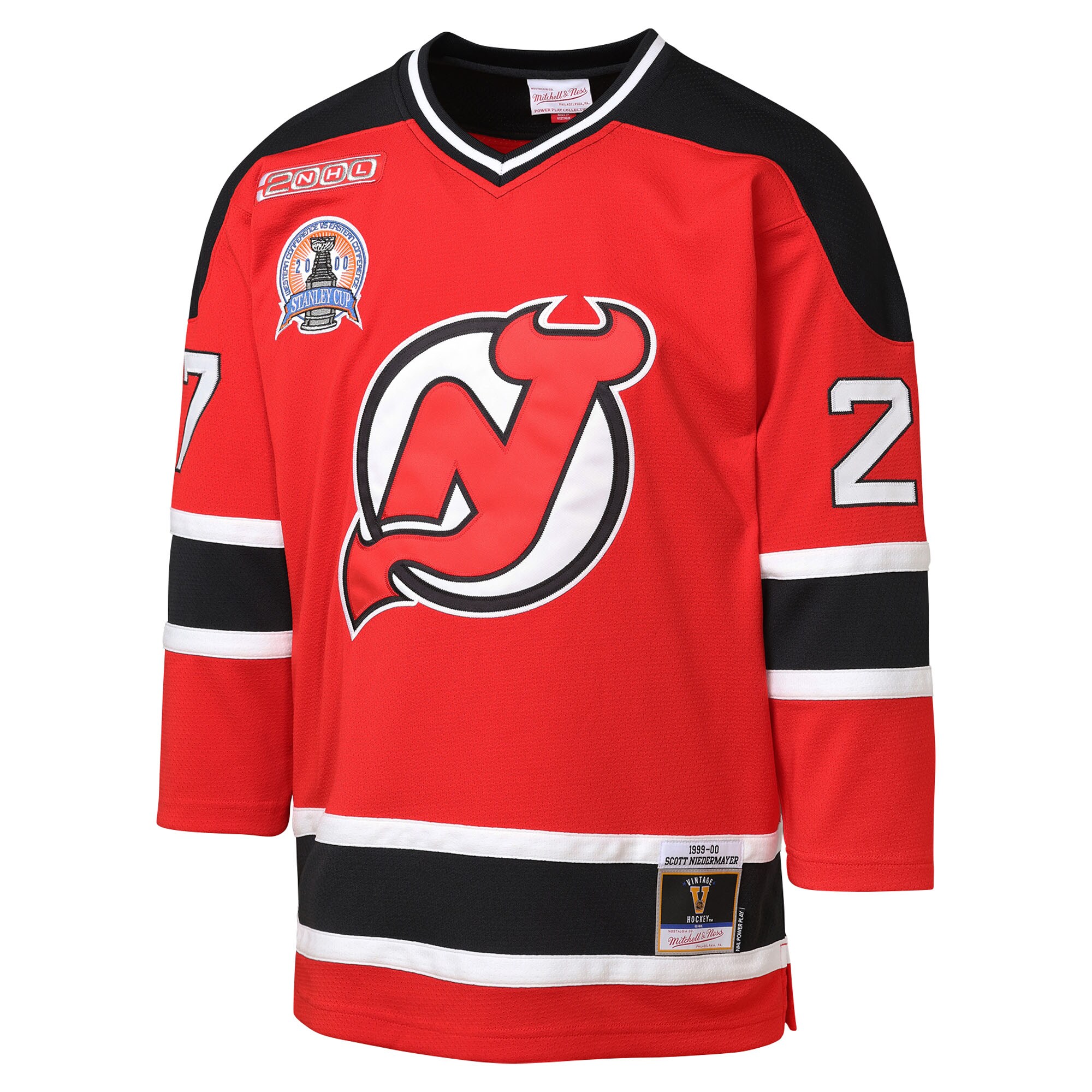 New Jersey Devils Scott Niedermayer Mitchell Ness Red 1999/00 Blue Line Player NHL Jersey Youth