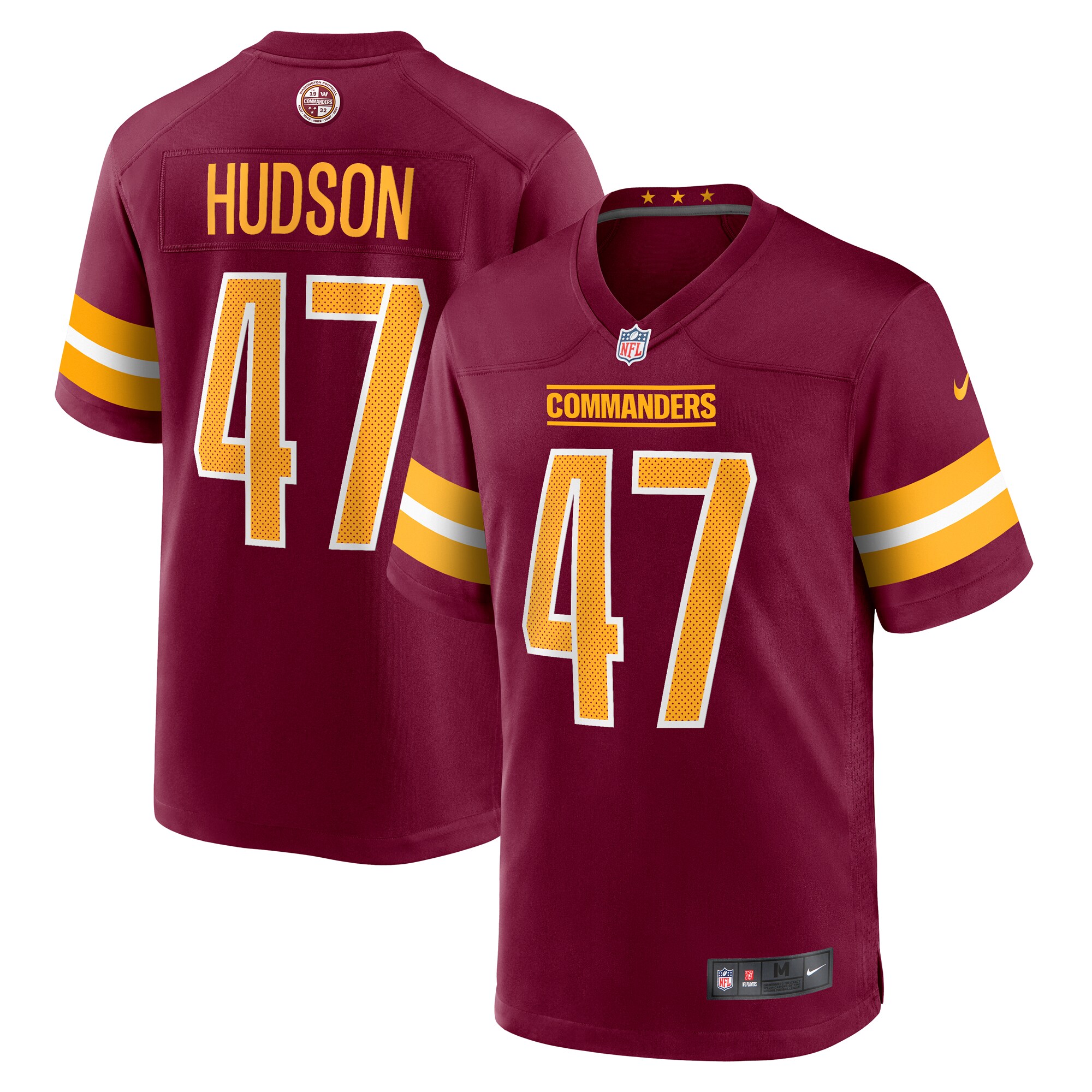 Washington Commanders Khaleke Hudson Burgundy Game NFL Jersey Men's