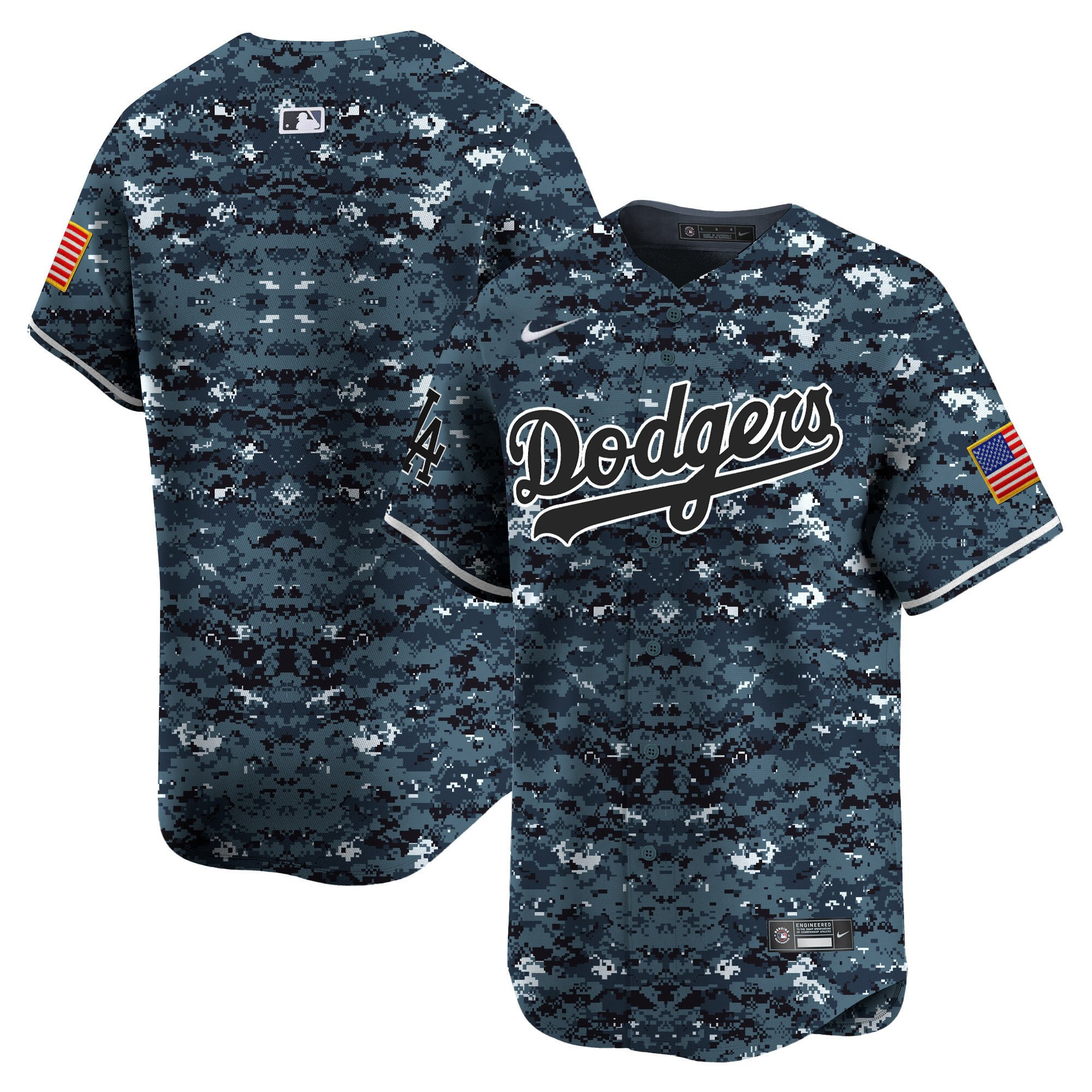 Los Angeles Dodgers USMC Alternate Limited Navy MLB Jersey Men's