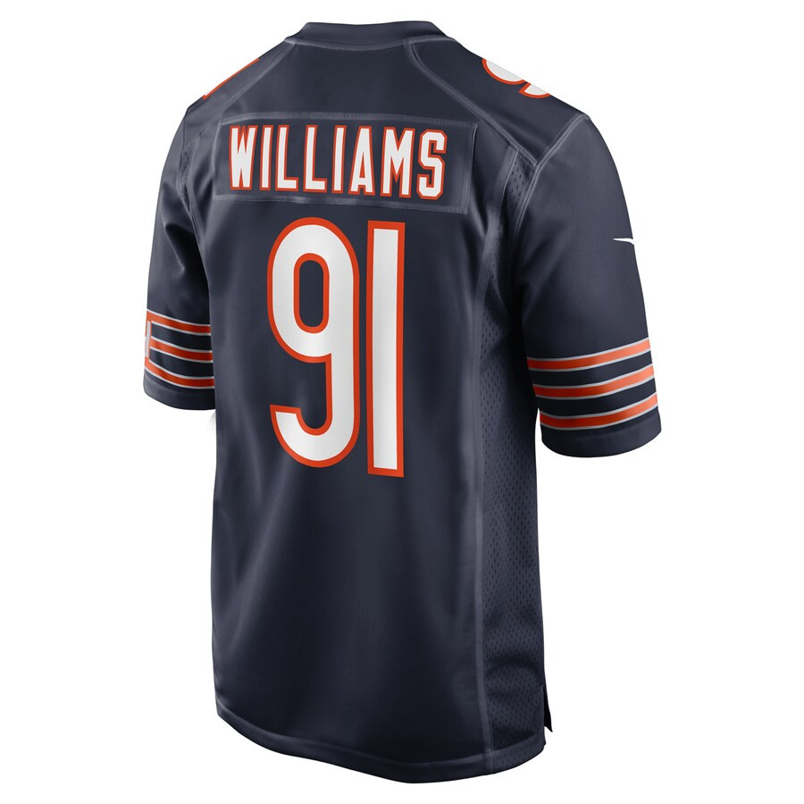 Chris Williams 91 Chicago Bears Game Navy NFL Jersey Men's