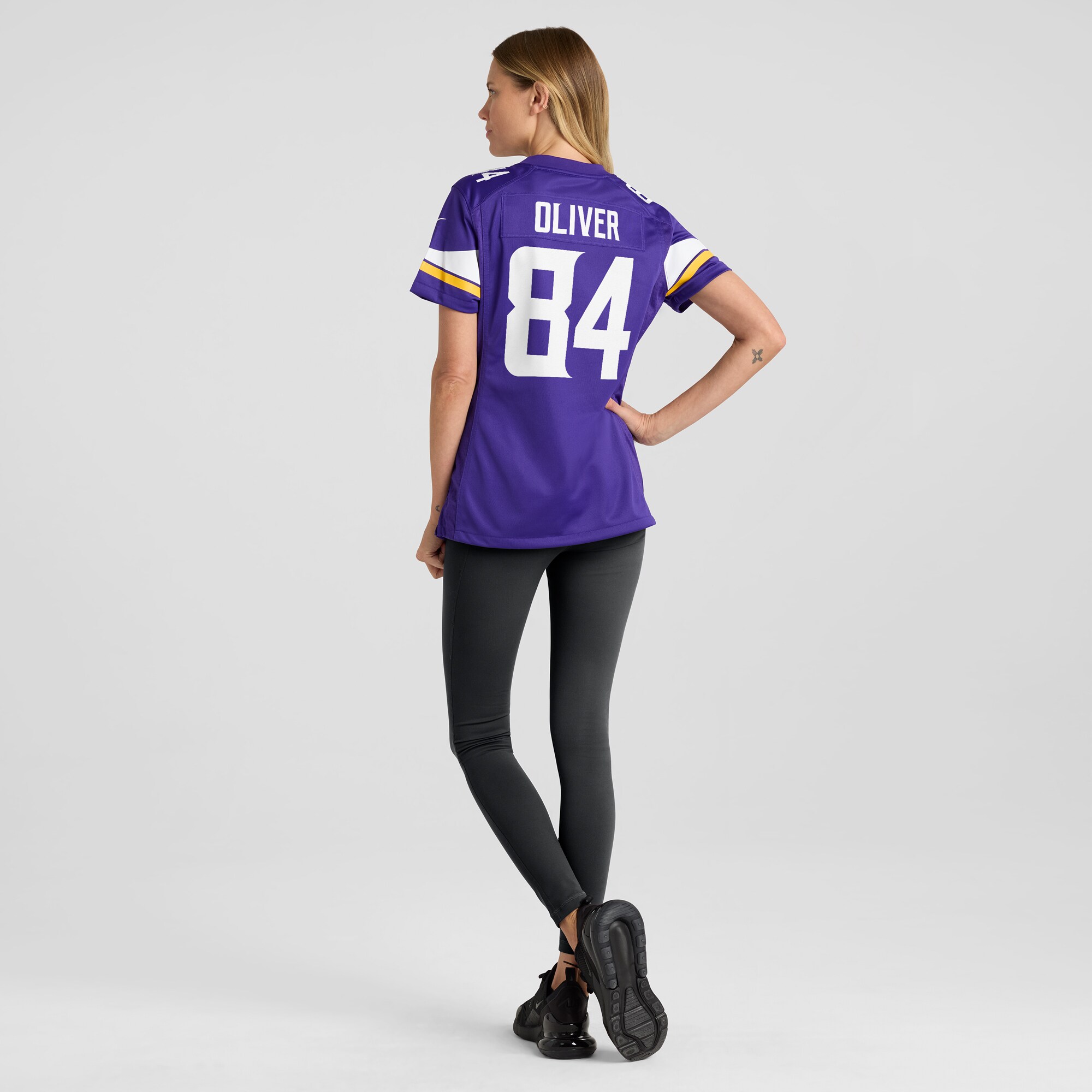 Minnesota Vikings Josh Oliver Purple Game Player NFL Jersey Women's