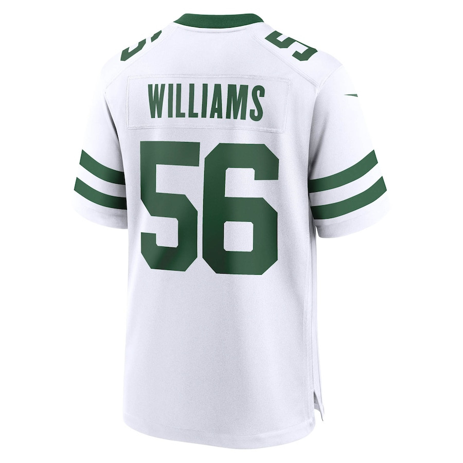Quincy Williams 56 New York Jets Game Legacy White NFL Jersey Men's