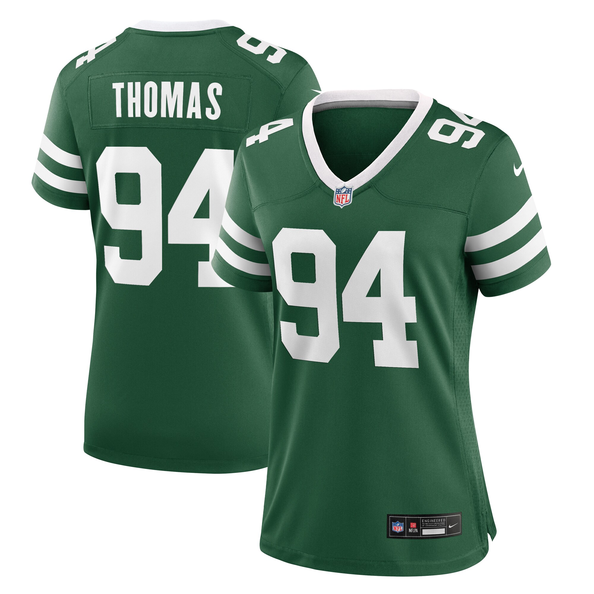 New York Jets Solomon Thomas Legacy Green Team Game NFL Jersey Women's