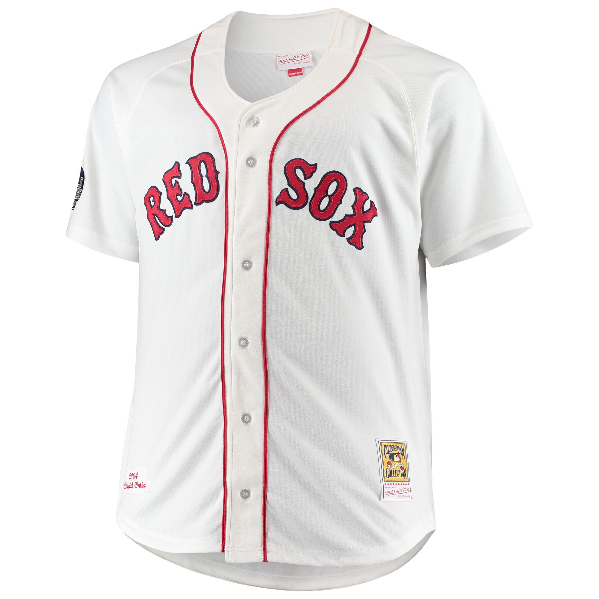 Boston Red Sox David Ortiz Mitchell Ness White Big Tall Home Player MLB Jersey Men's