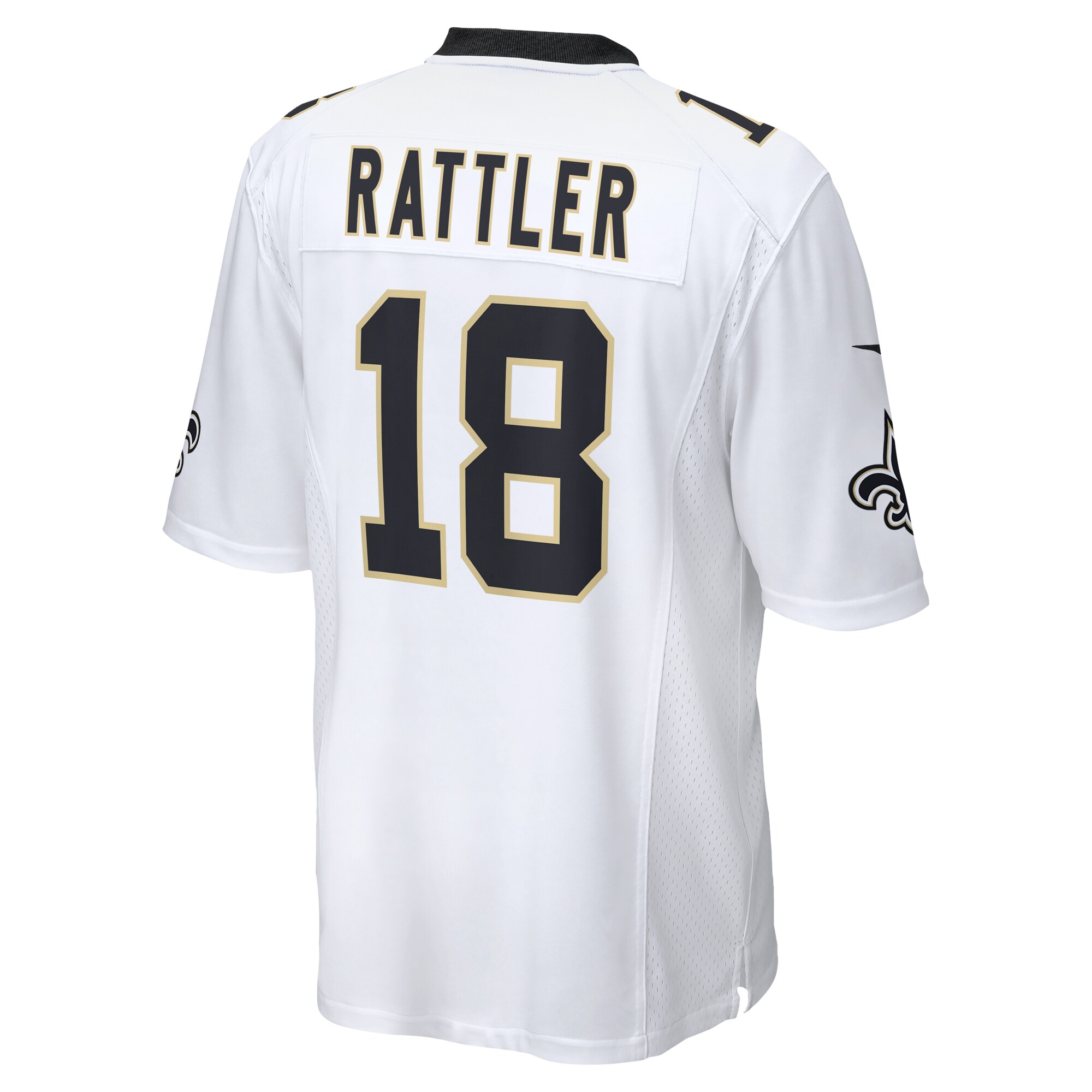 New Orleans Saints Spencer Rattler White Game Player NFL Jersey Men's