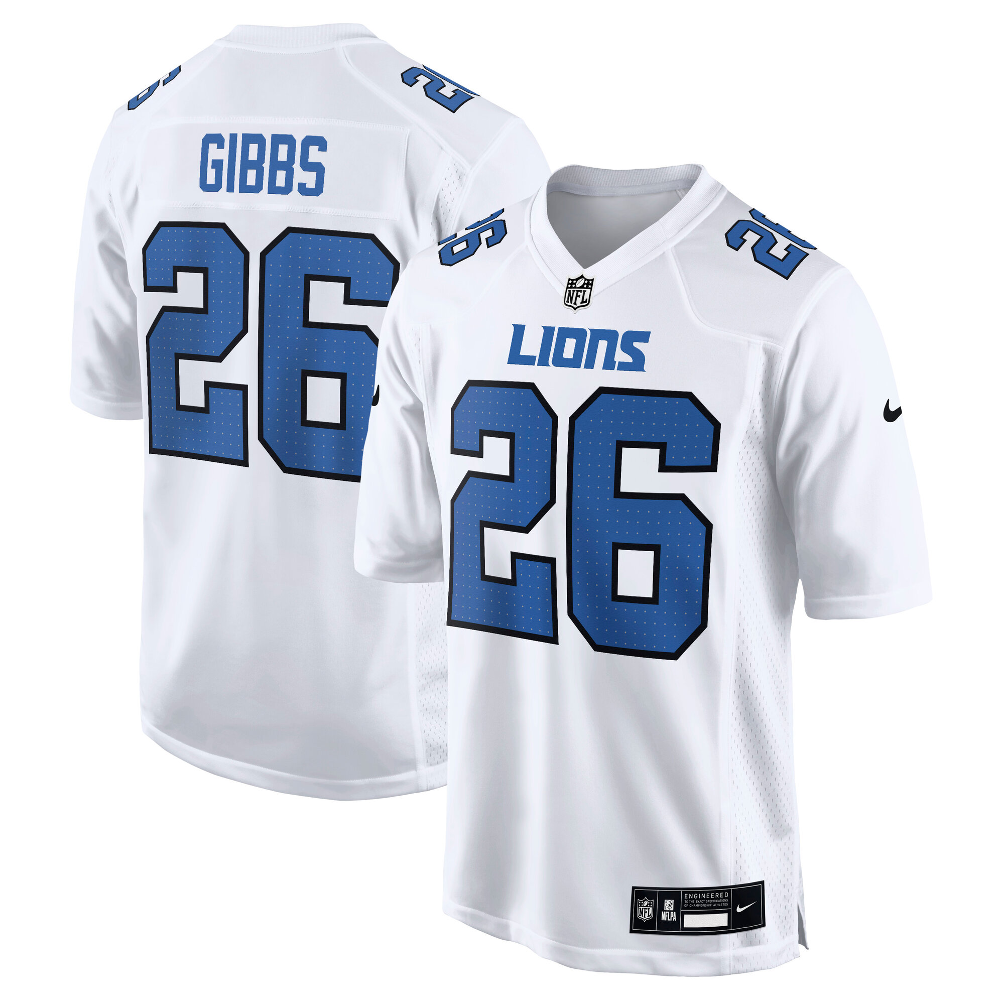 Detroit Lions Jahmyr Gibbs White Tundra Fashion Game NFL Jersey Men's