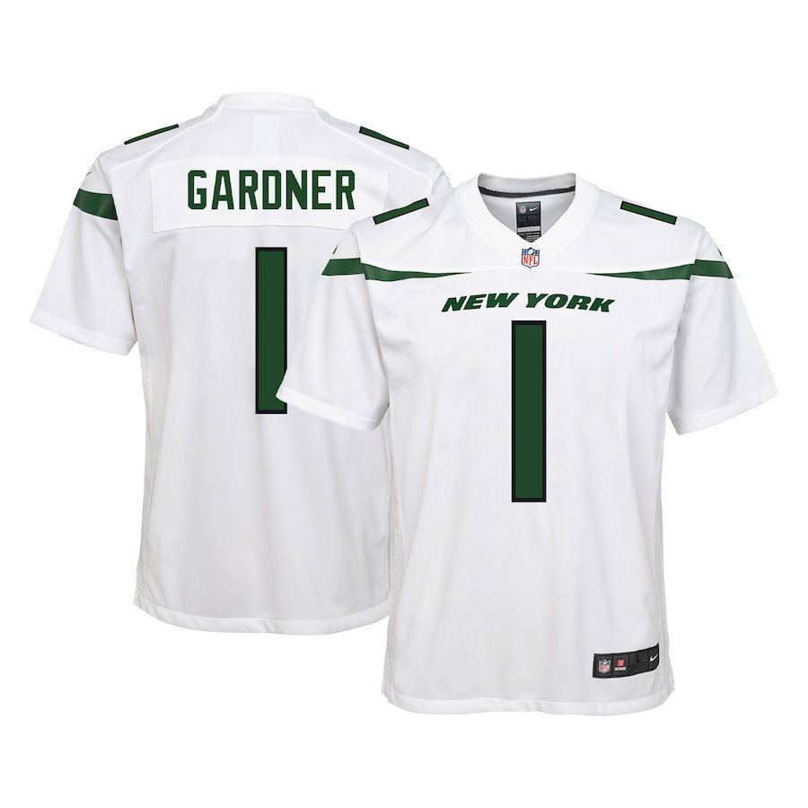 Ahmad Sauce Gardner 1 New York Jets Game White NFL Jersey Youth