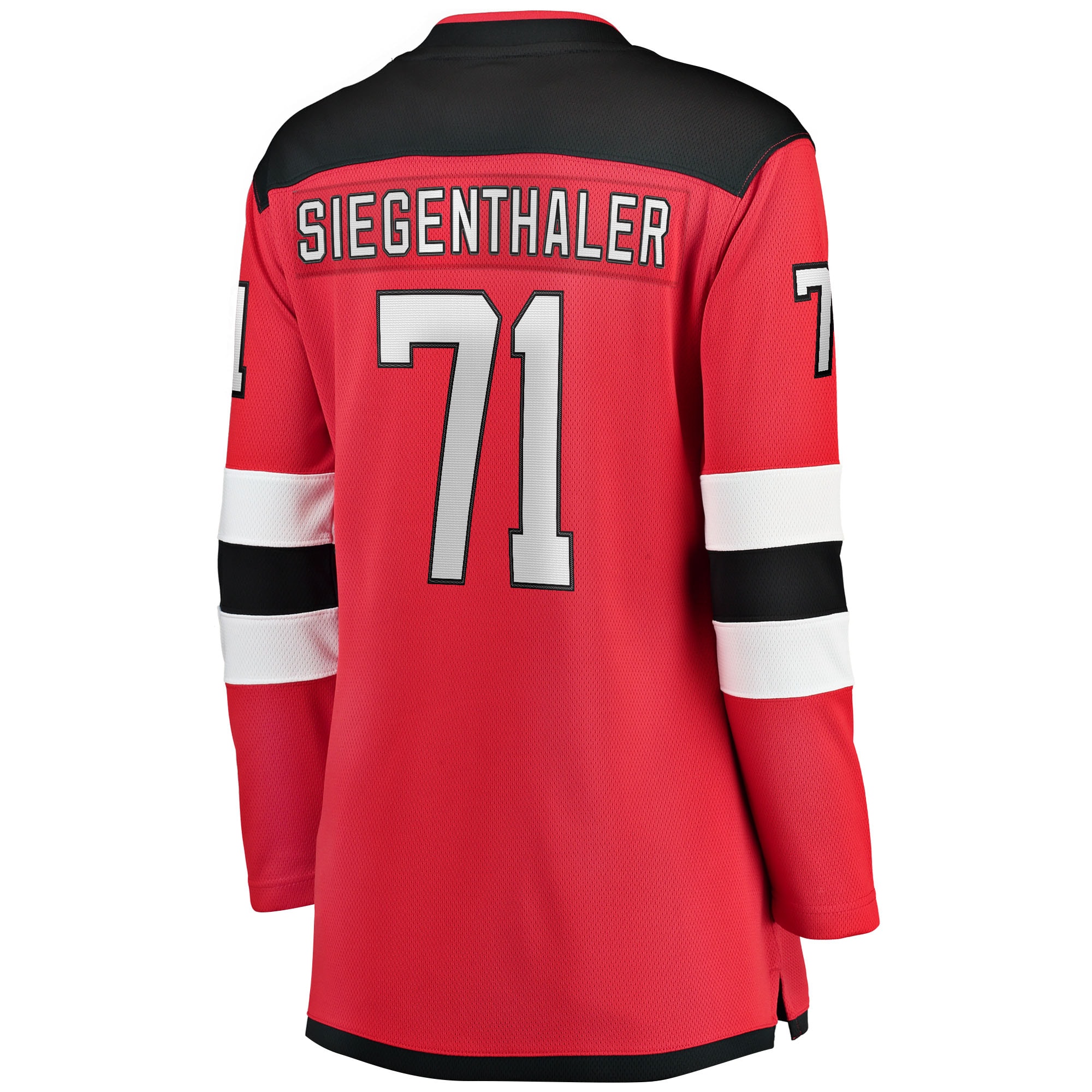 New Jersey Devils Jonas Siegenthaler Red Home Breakaway Player NHL Jersey Women's