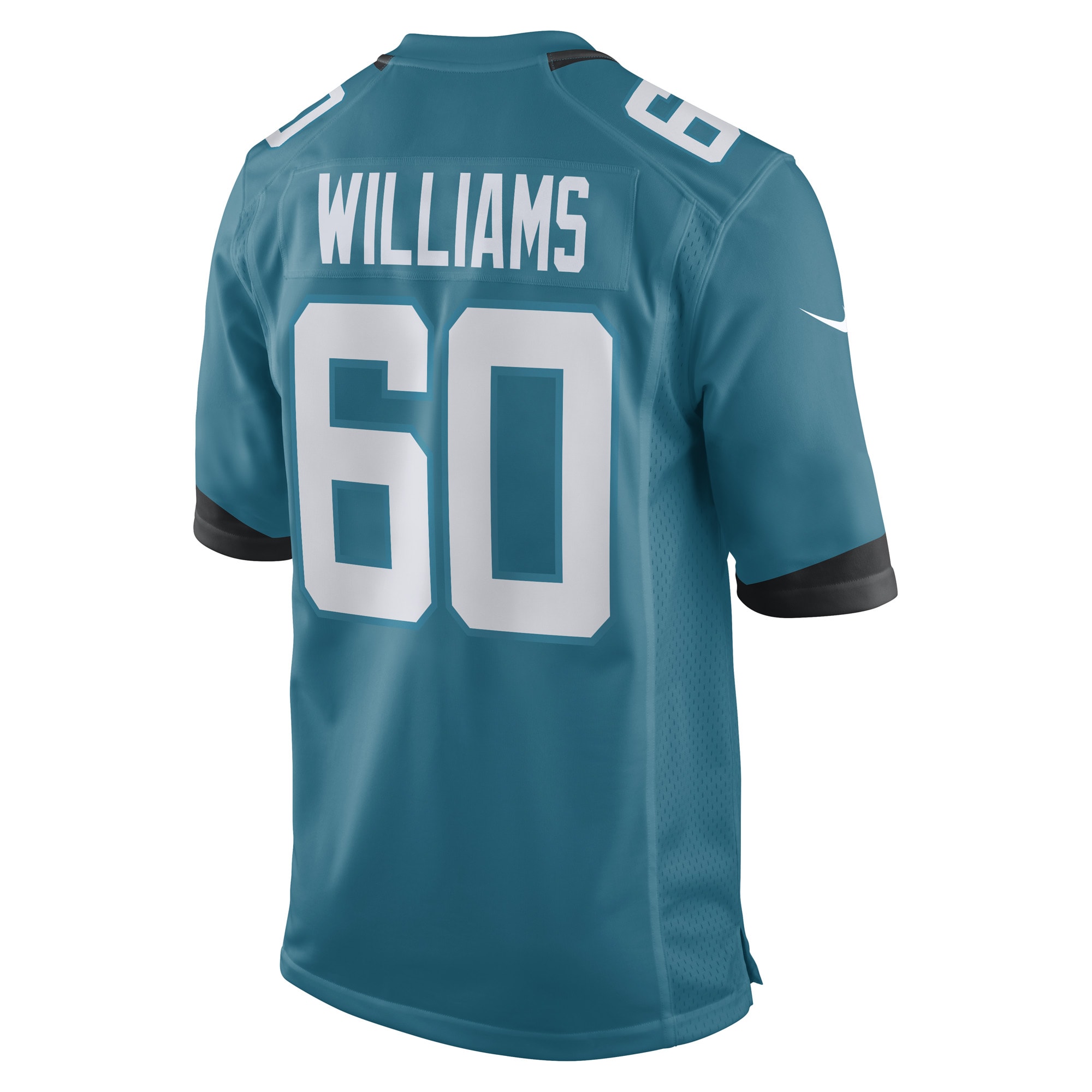 Jacksonville Jaguars Darryl Williams Teal Game Player NFL Jersey Men's