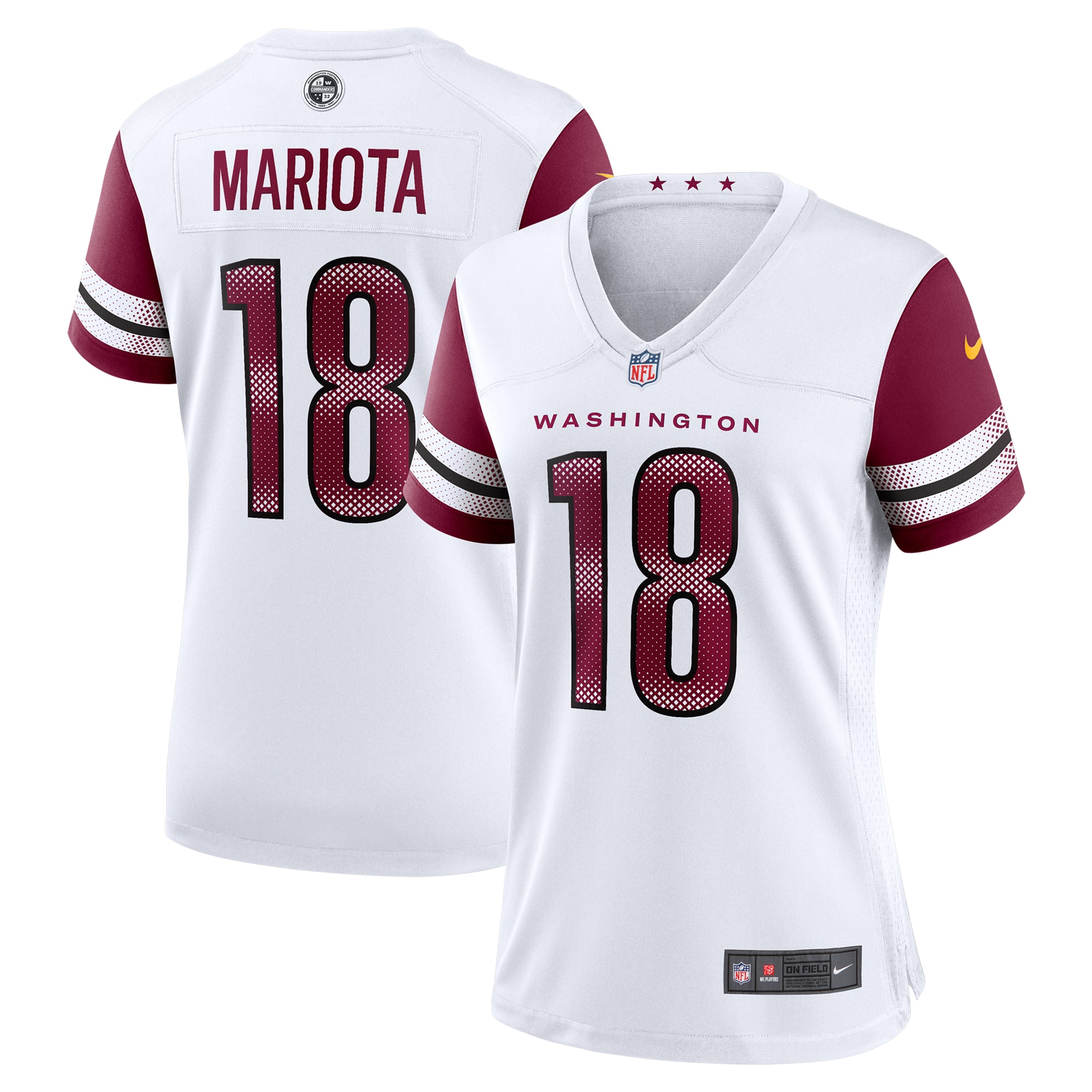 Washington Commanders Marcus Mariota White Game NFL Jersey Women's