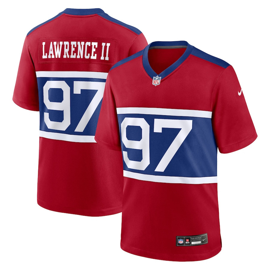Dexter Lawrence II 97 New York Giants Alternate Game Century Red NFL Jersey Men's