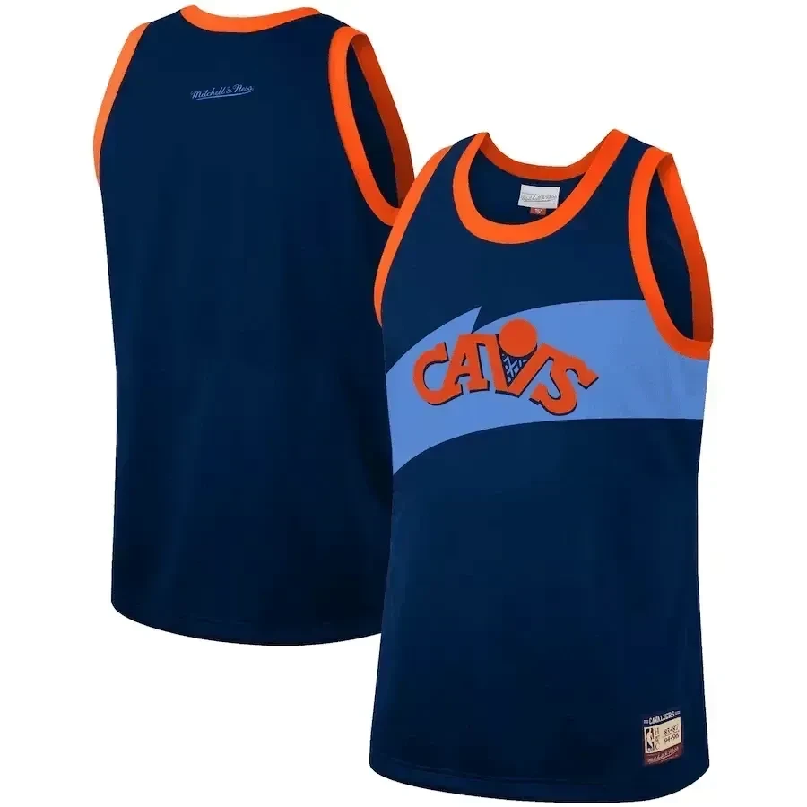 Cleveland Cavaliers Mitchell Ness Hardwood Classics Team Heritage Fashion Blue NBA Jersey Men's