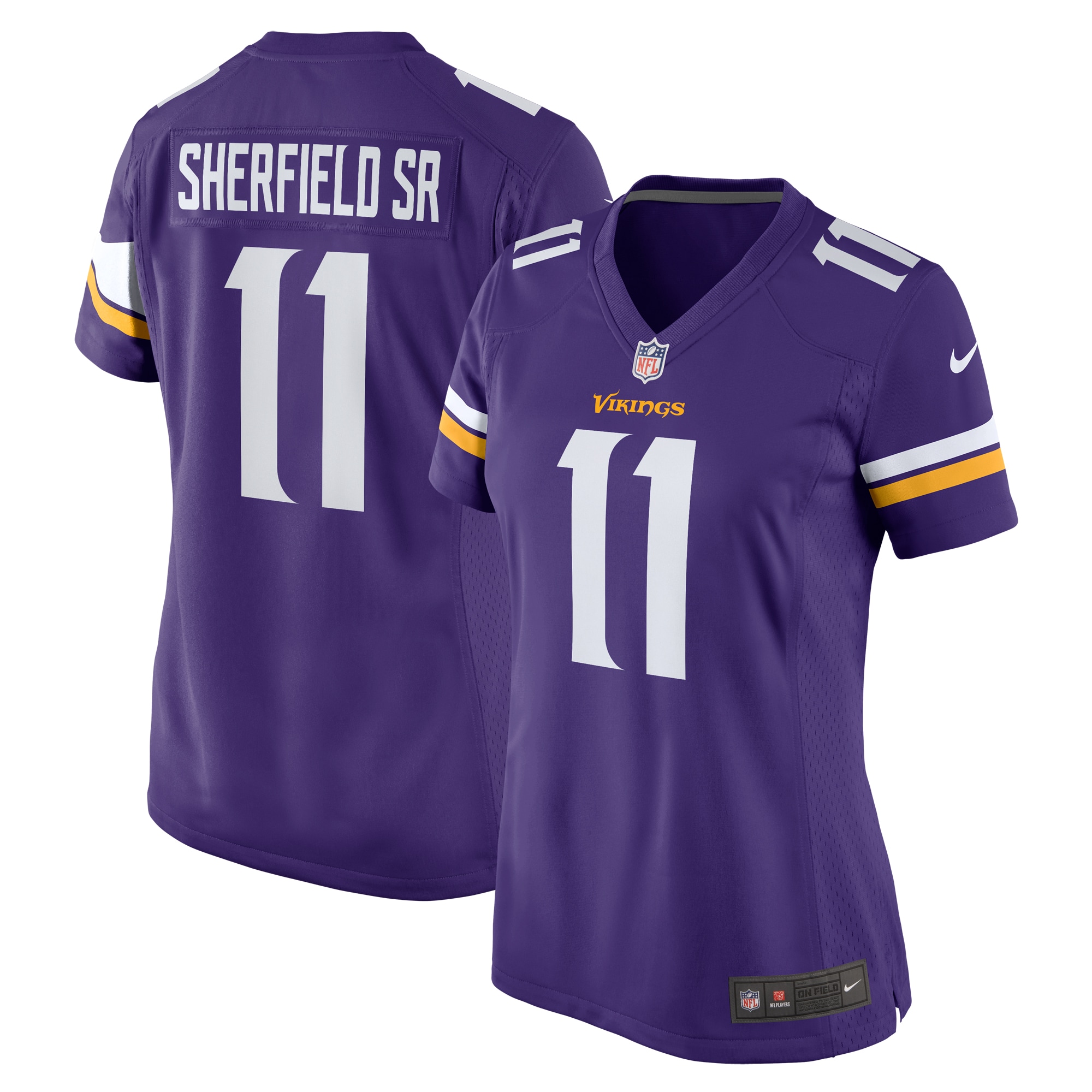 Minnesota Vikings Trent Sherfield Sr. Purple Game NFL Jersey Women's