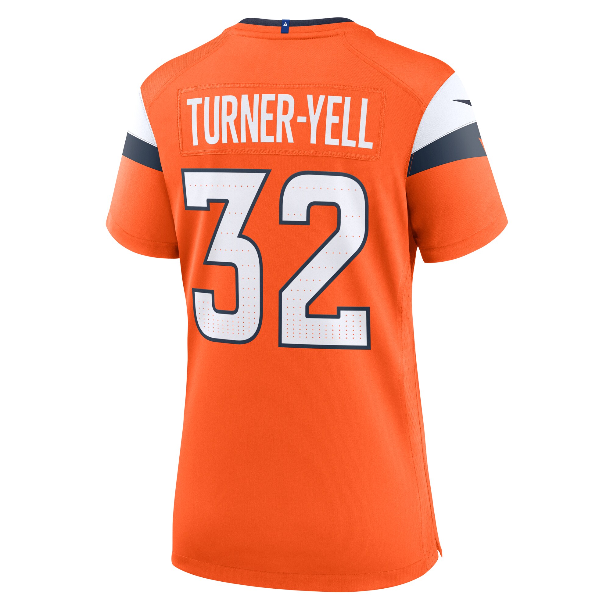 Denver Broncos Delarrin Turner-Yell Orange Team Game NFL Jersey Women's