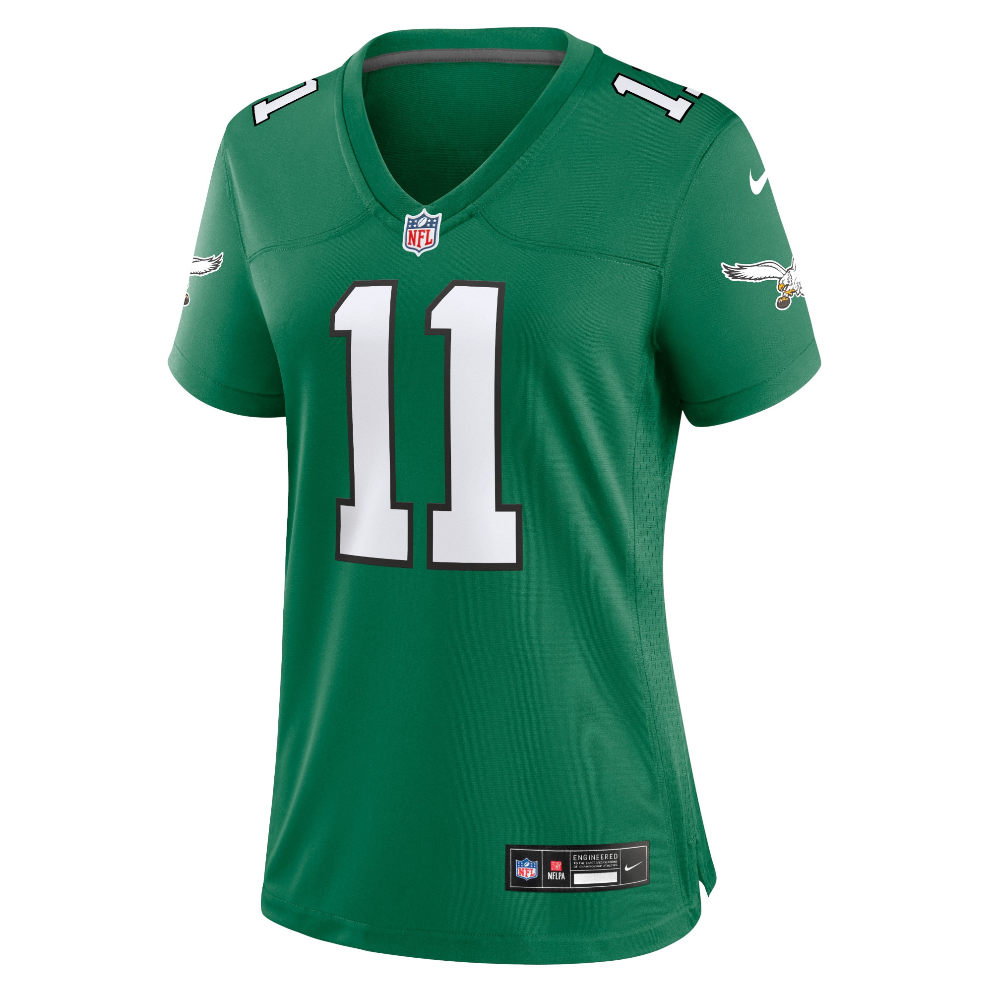 Philadelphia Eagles A.J. Brown Kelly Green Player NFL Jersey Women's