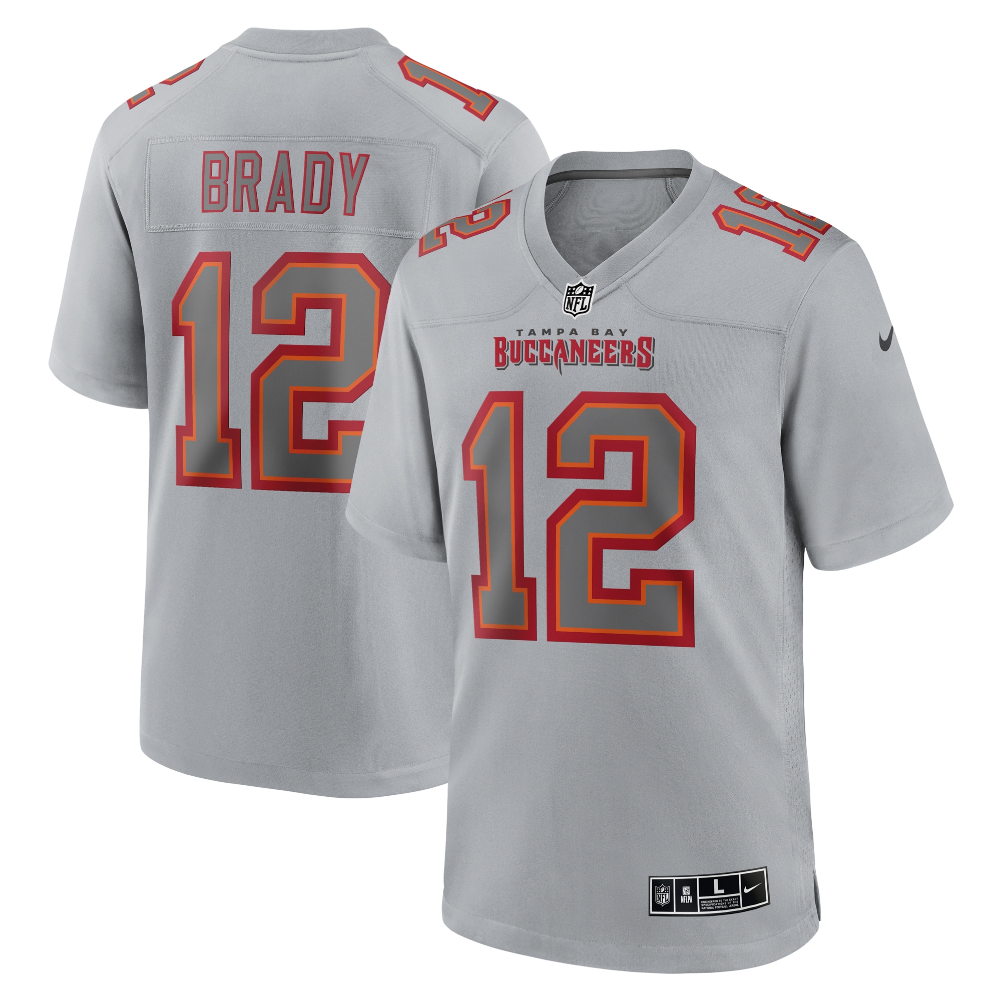 Tampa Bay Buccaneers Tom Brady Gray Atmosphere Fashion Game NFL Jersey Men's