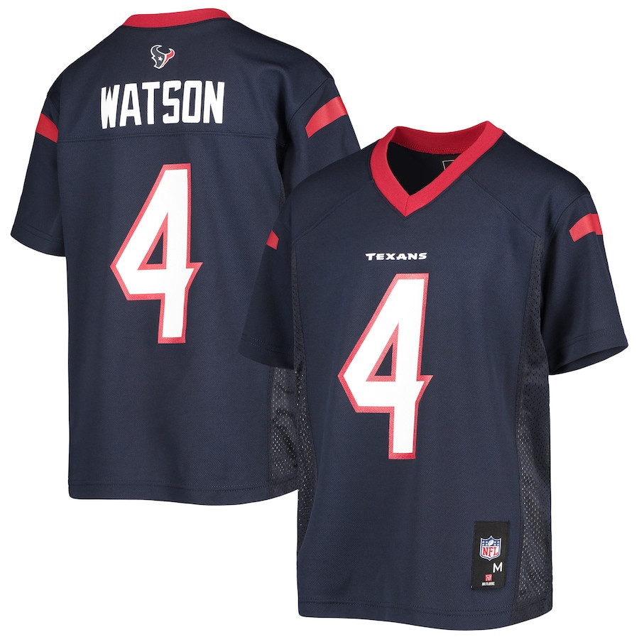 Deshaun Watson 4 Houston Texans Navy NFL Jersey Youth