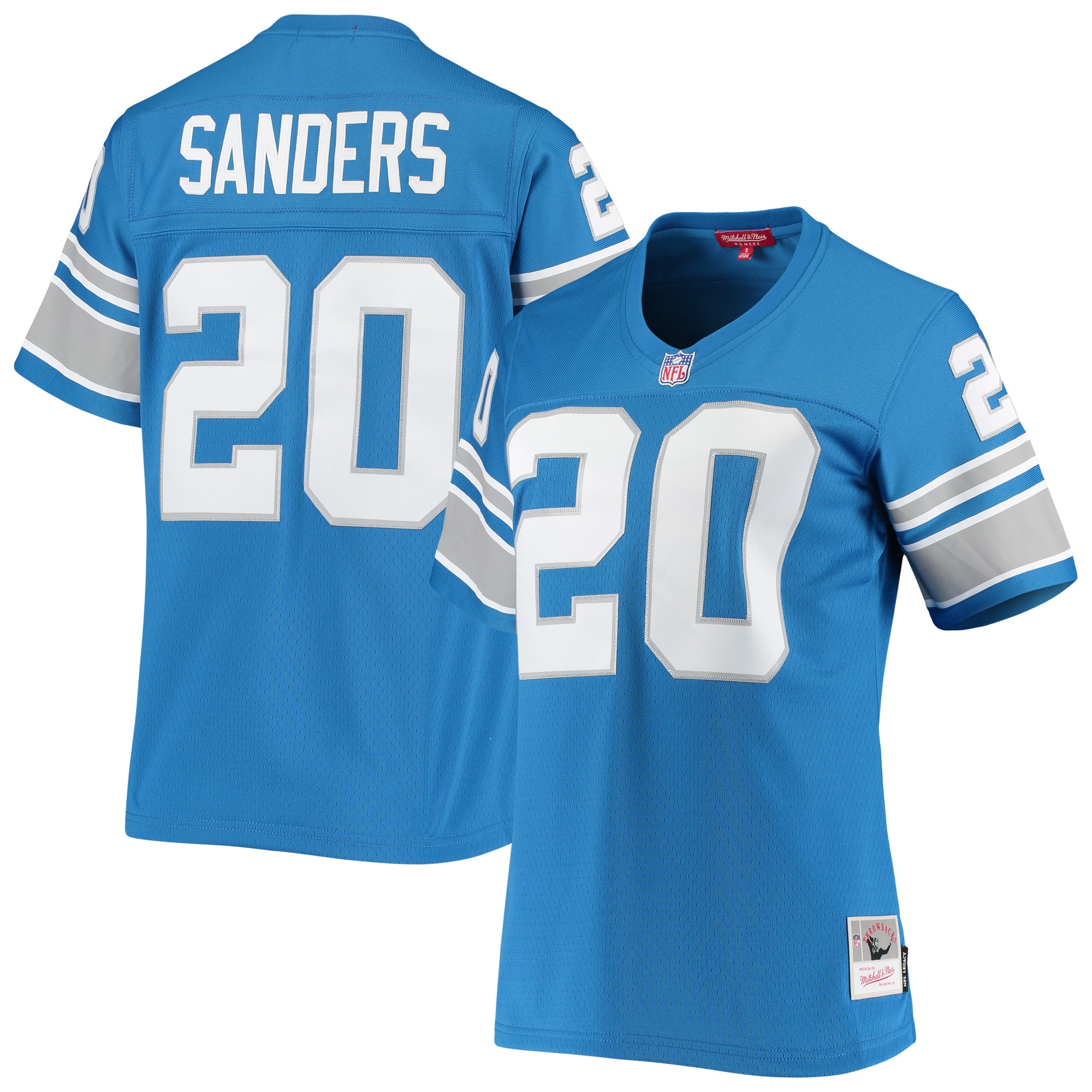 Detroit Lions Barry Sanders Mitchell Ness Blue 1996 Legacy NFL Jersey Women's