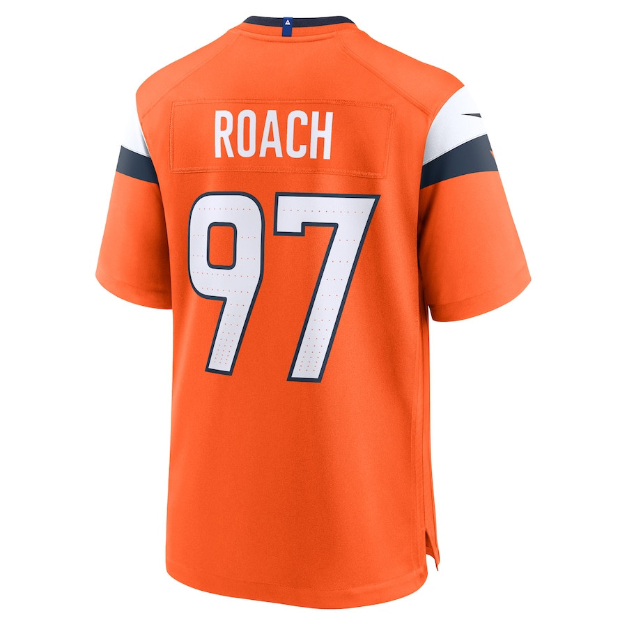 Malcolm Roach 97 Denver Broncos Team Game Orange NFL Jersey Men's