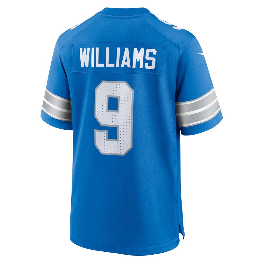 Jameson Williams #9 Detroit Lions Super Bowl LIX Blue NFL Jersey Youth