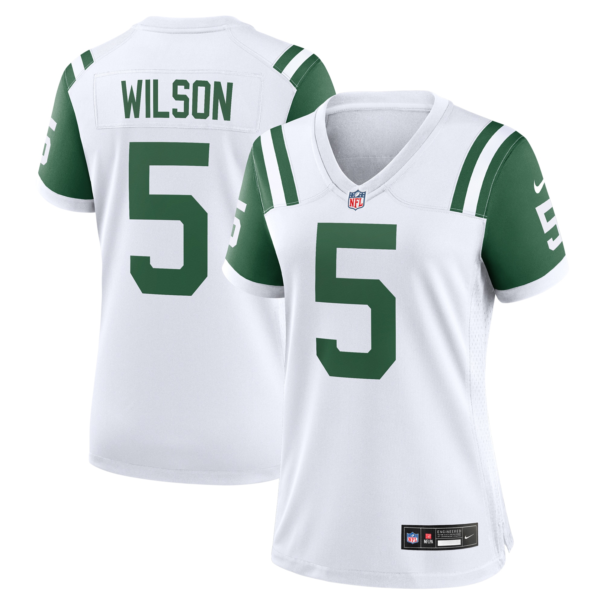New York Jets Garrett Wilson White Classic Alternate Game NFL Jersey Women's