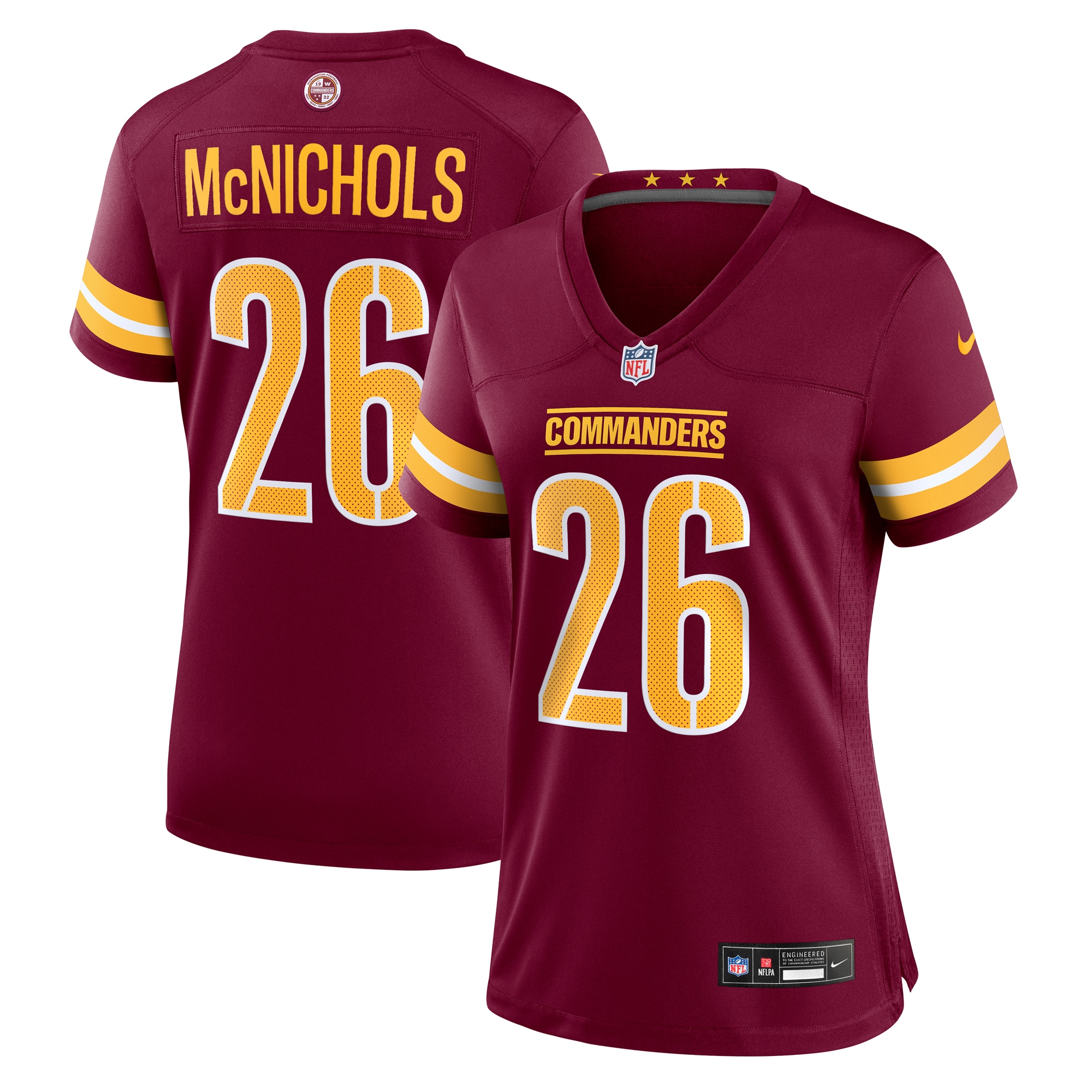 Washington Commanders Jeremy McNichols Burgundy Game NFL Jersey Women's