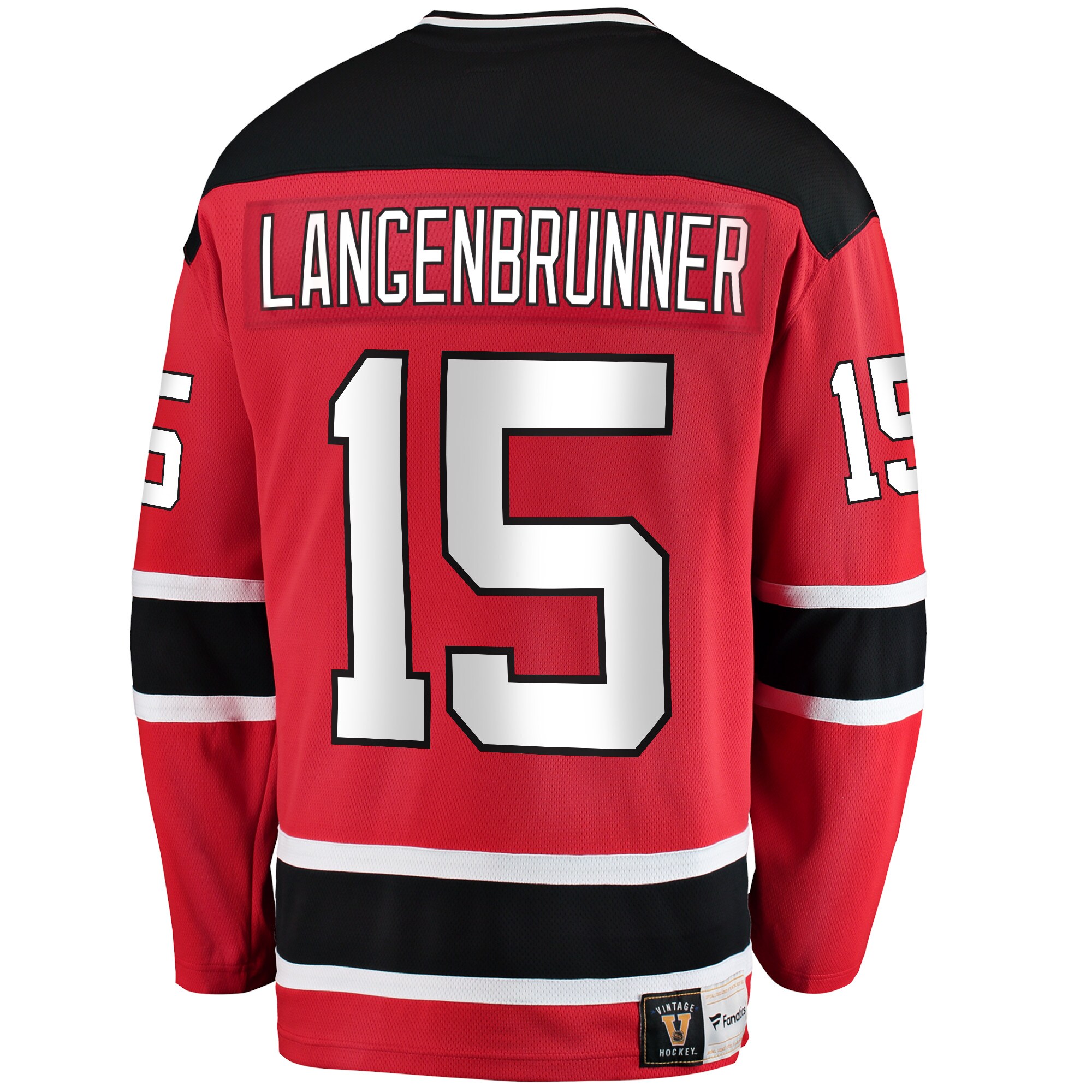 New Jersey Devils Jamie Langenbrunner Red Premier Breakaway Retired Player NHL Jersey Men's