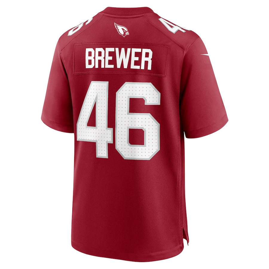 Aaron Brewer 46 Arizona Cardinals Team Game Cardinal NFL Jersey Men's
