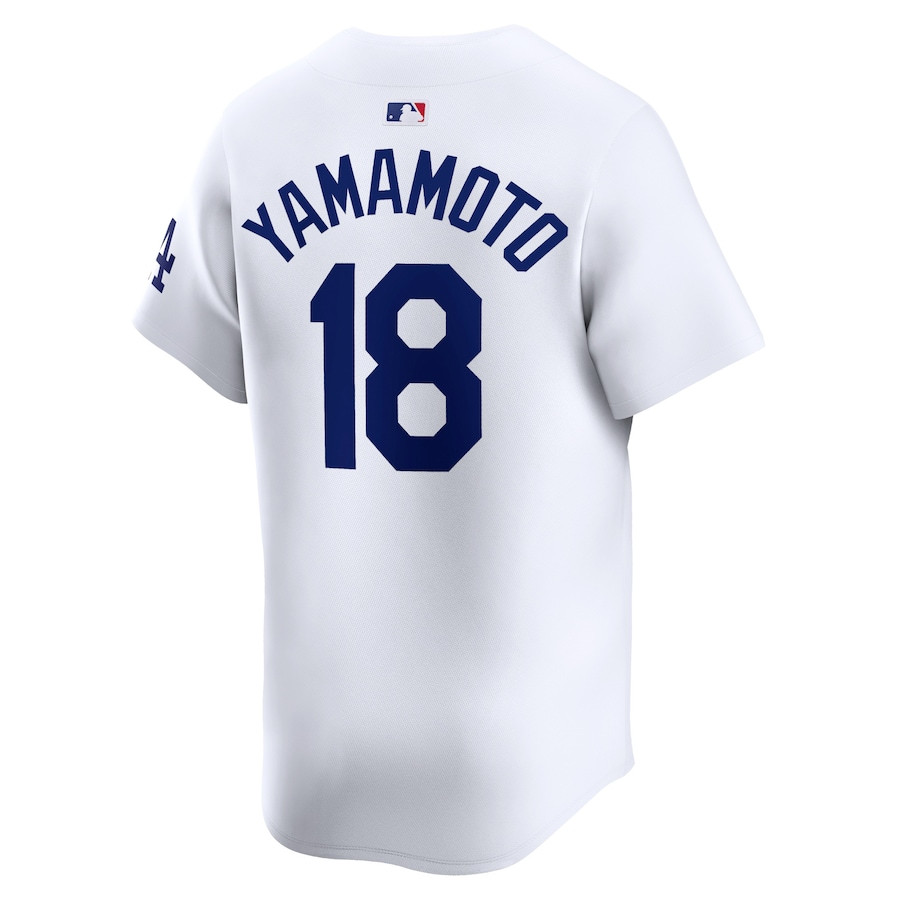 Yoshinobu Yamamoto 18 Los Angeles Dodgers Home Limited Player White MLB Jersey Men's