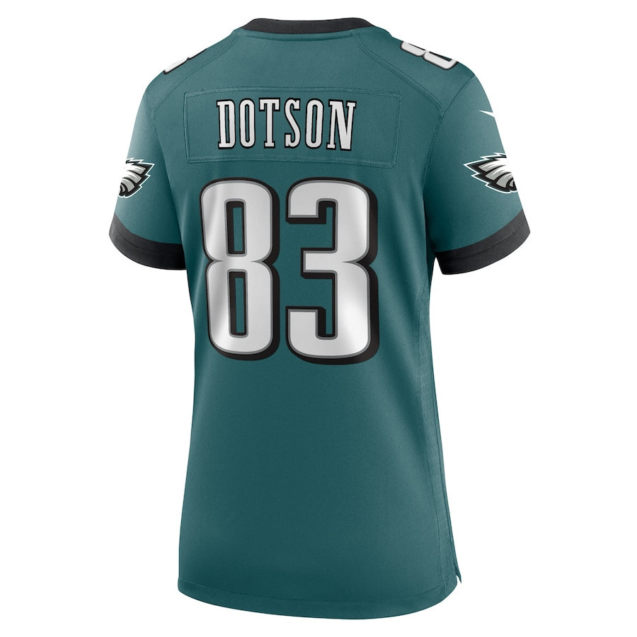 Jahan Dotson #83 Philadelphia Eagles Super Bowl LIX Midnight Green NFL Jersey Women's