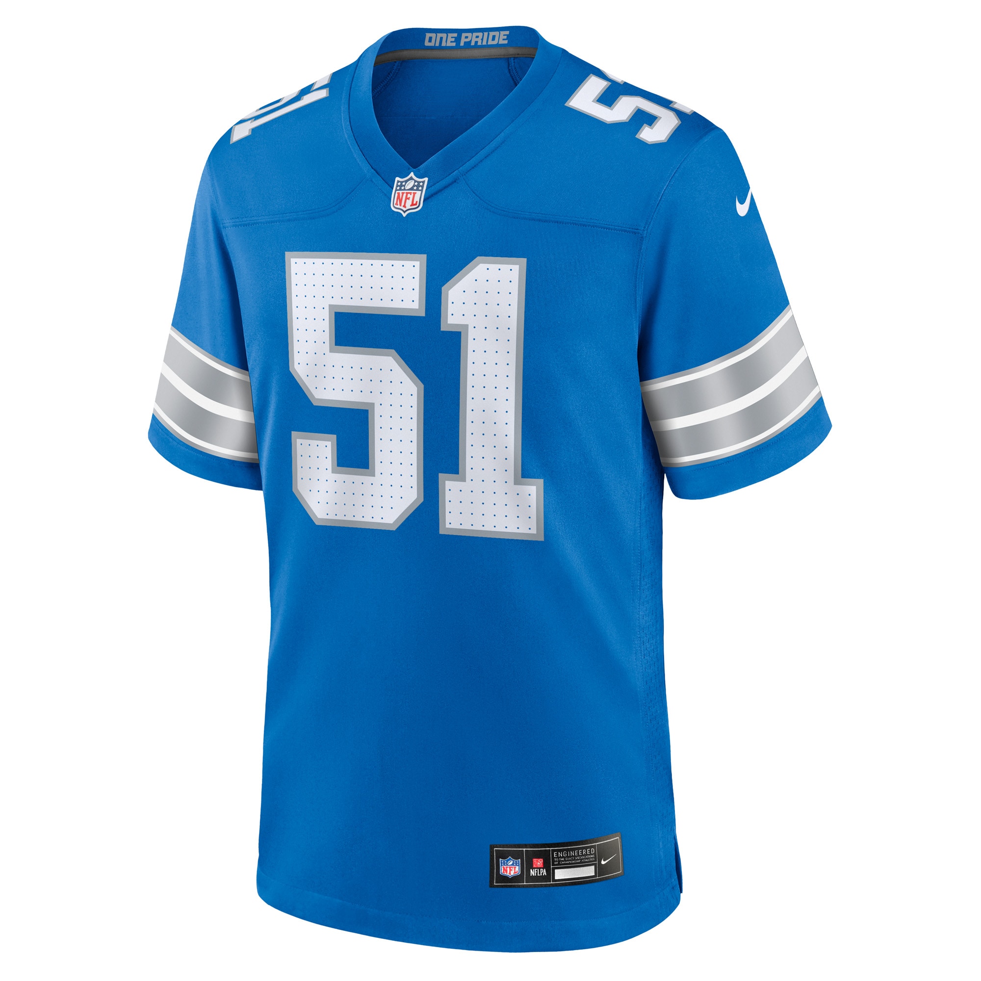 Detroit Lions Steele Chambers Blue Game NFL Jersey Men's