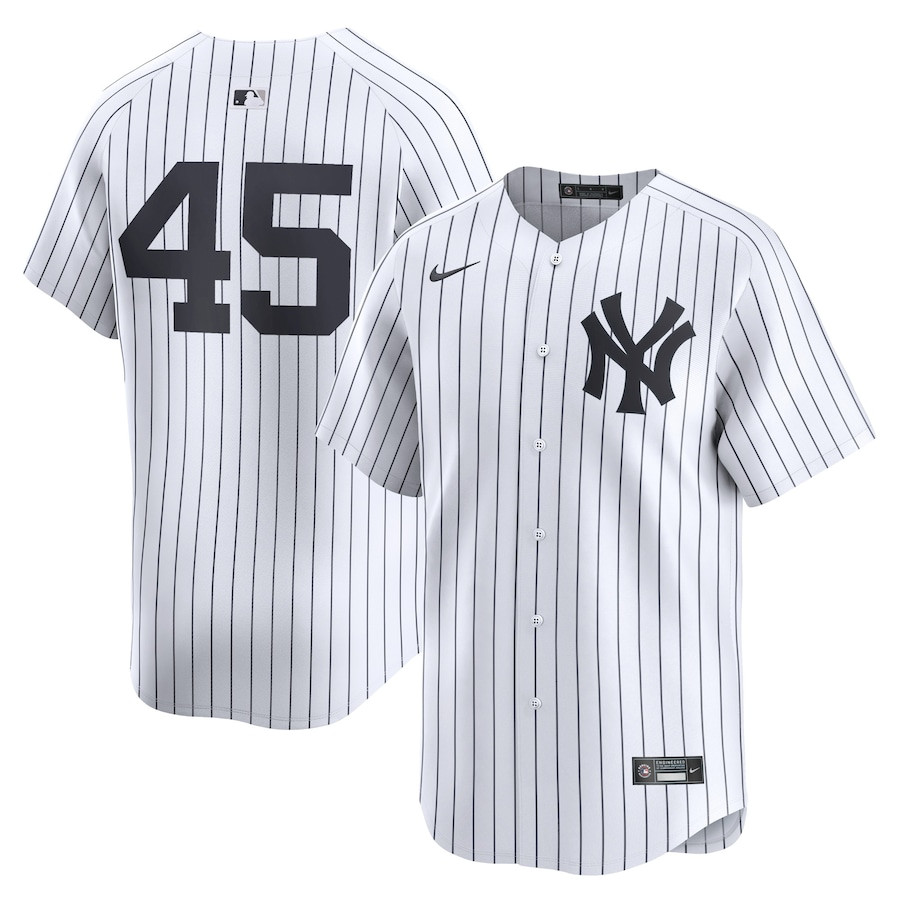 Gerrit Cole 45 New York Yankees Home Limited Player White MLB Jersey Men's