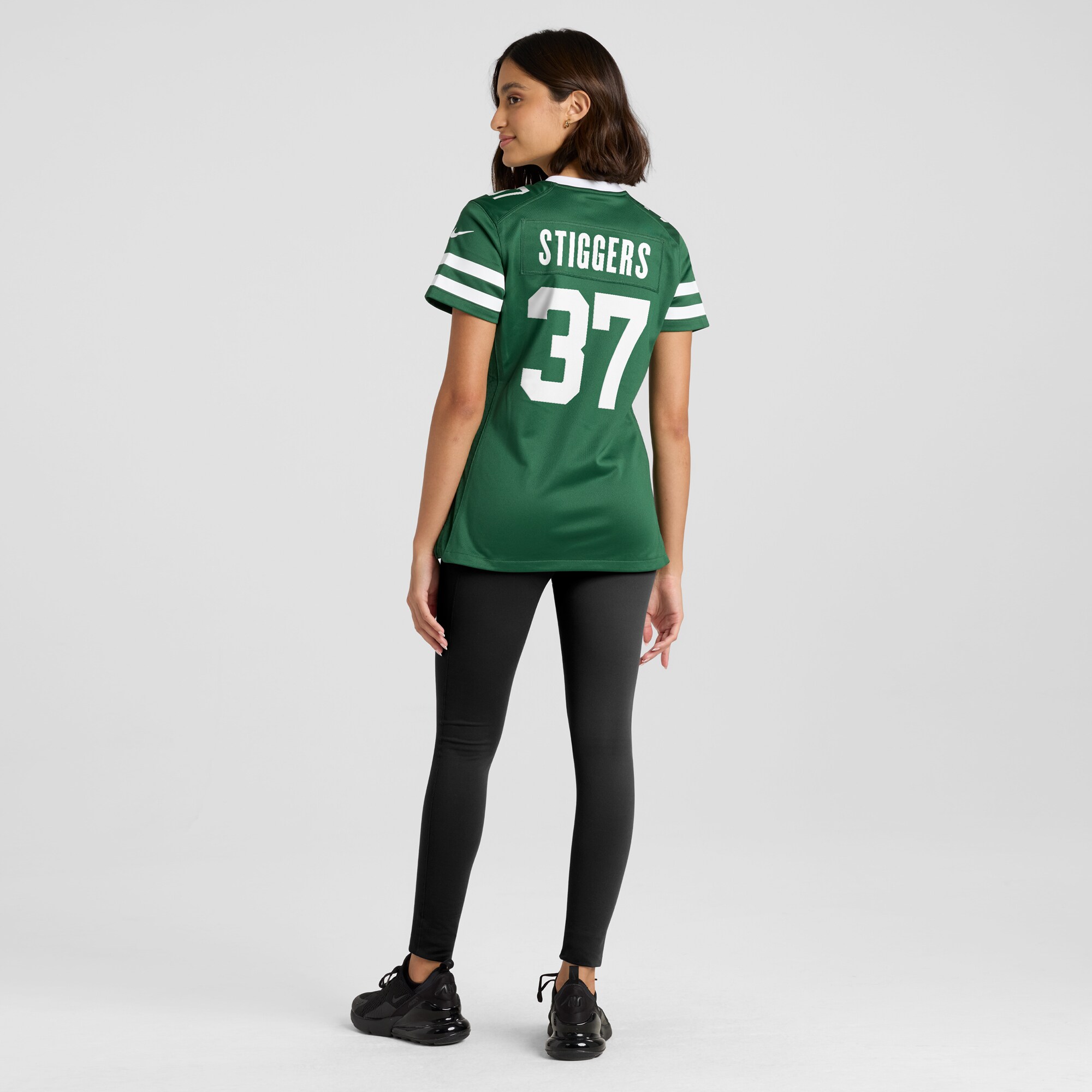 New York Jets Qwan'tez Stiggers Legacy Green Team Game NFL Jersey Women's