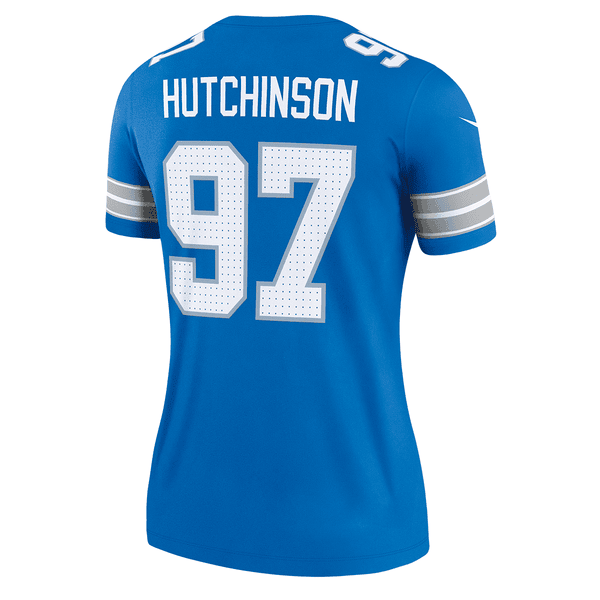 Aidan Hutchinson #97 Detroit Lions Super Bowl LIX Blue NFL Jersey Women's
