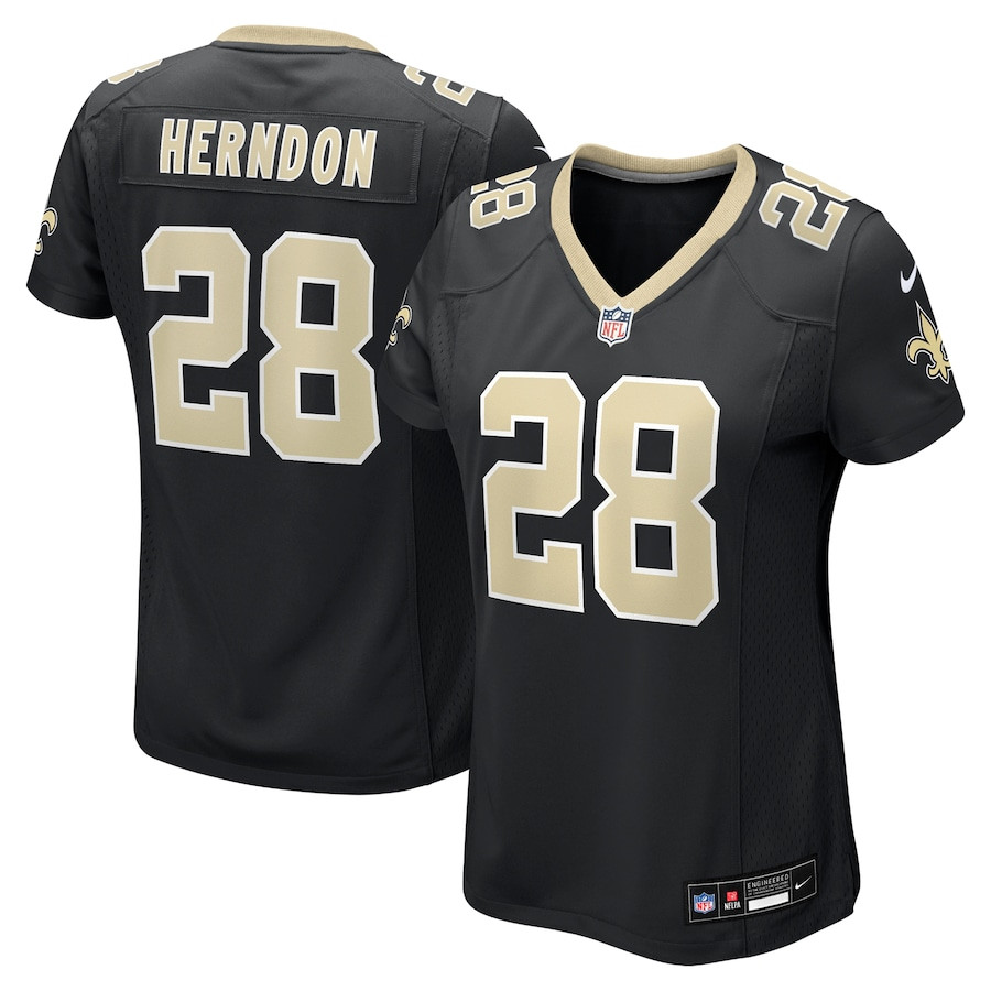 Tre Herndon 28 New Orleans Saints Game Black NFL Jersey Women's