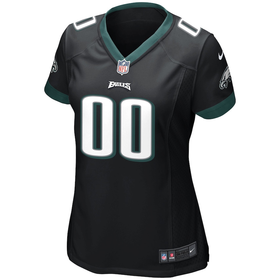 Philadelphia Eagles Alternate Custom Game Black NFL Jersey Women's