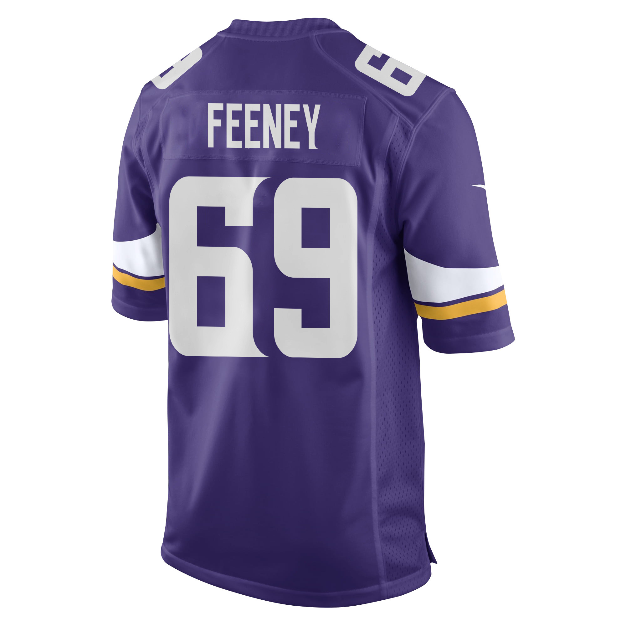 Dan Feeney 69 Minnesota Vikings Super Bowl LIX New Orleans Patch Game Purple NFL Jersey Men's