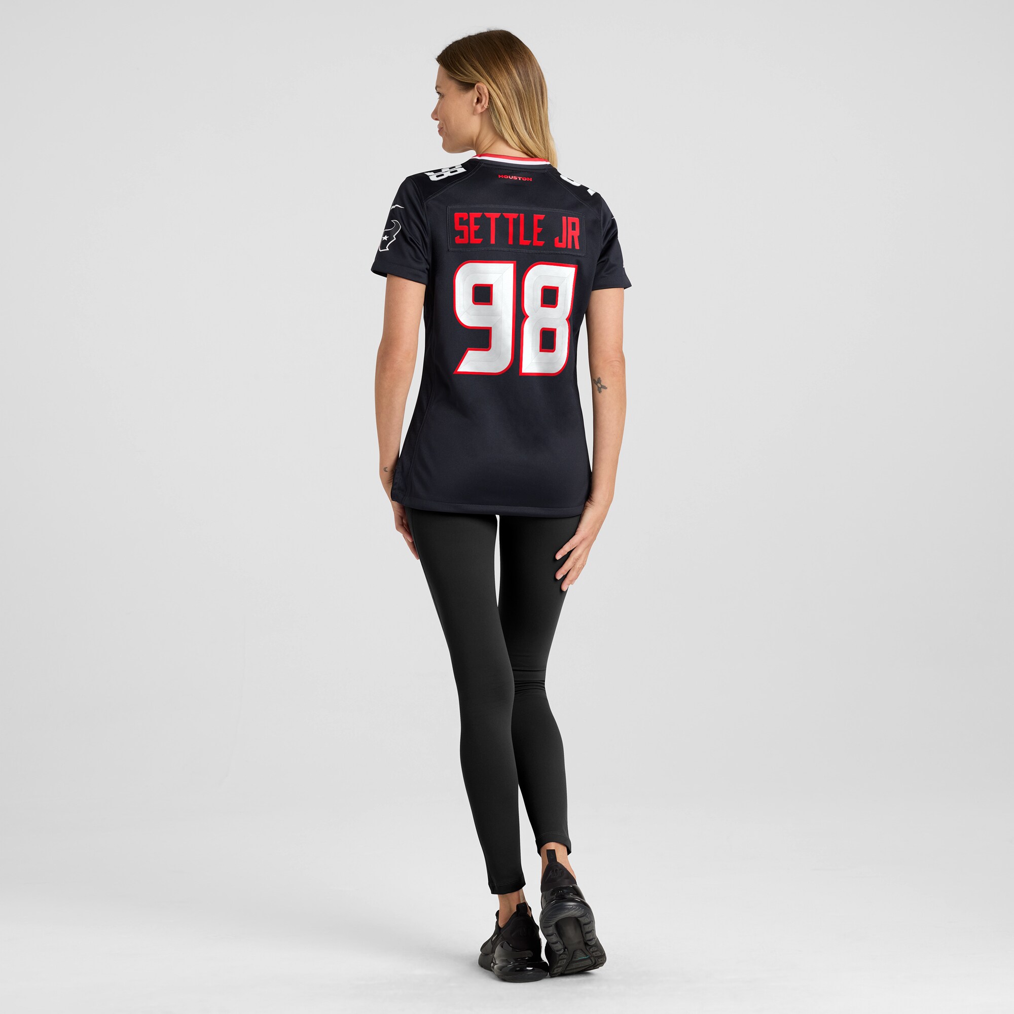 Houston Texans Tim Settle Jr. Navy Team Game NFL Jersey Women's