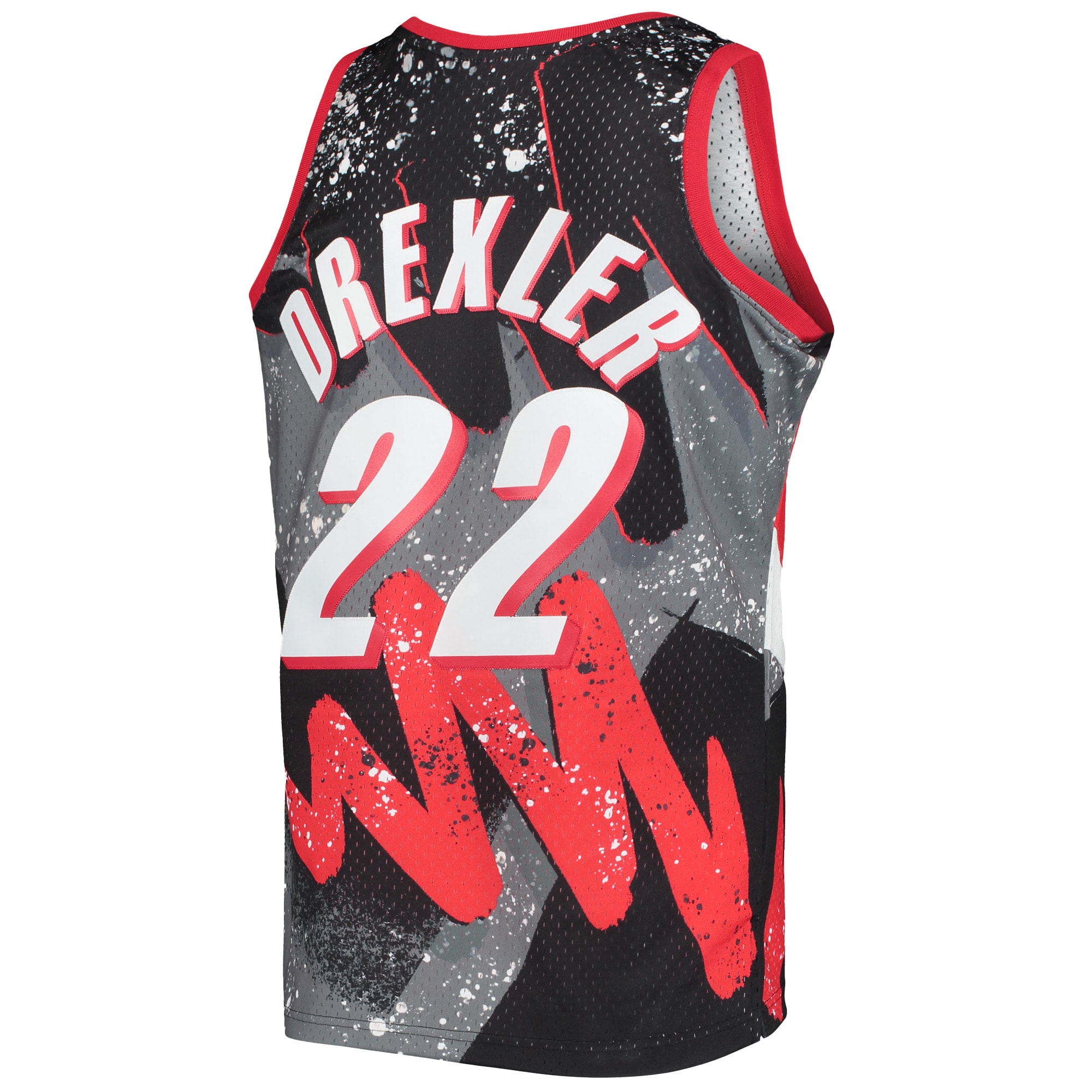 Mitchell Ness Clyde Drexler Black Portland Trail Blazers Hardwood Classics 1991/92 Hyper Hoops Swingman NBA Jersey Men's