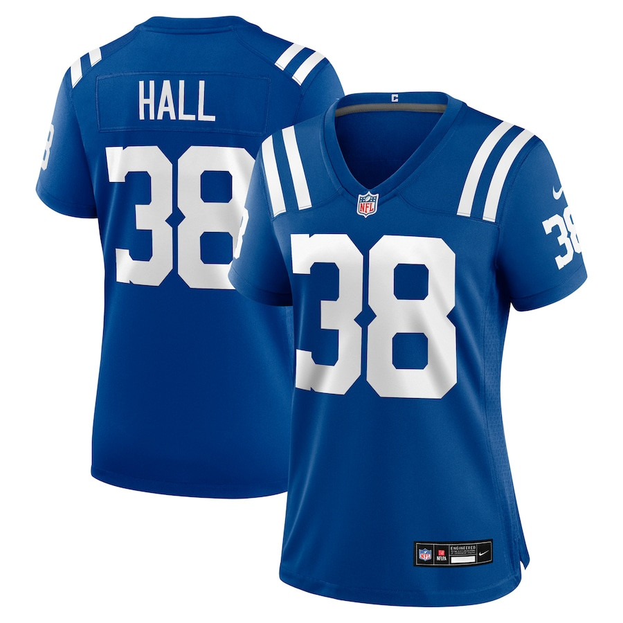 Darren Hall 38 Indianapolis Colts Game Royal NFL Jersey Women's