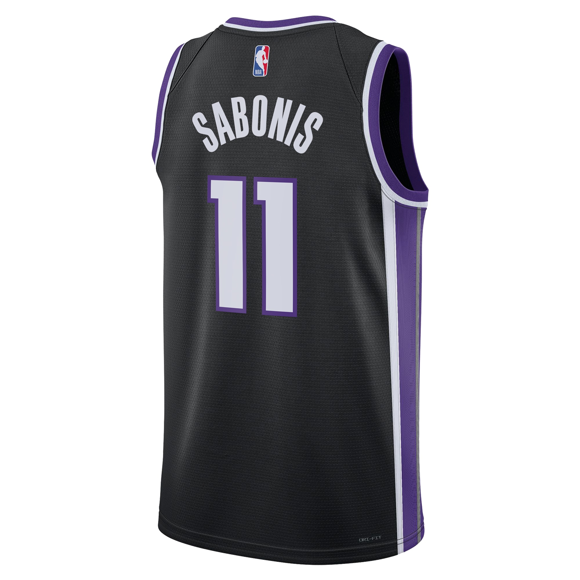 Sacramento Kings Icon Edition Swingman Black Domantas Saboni Unisex NBA Jersey Unisex