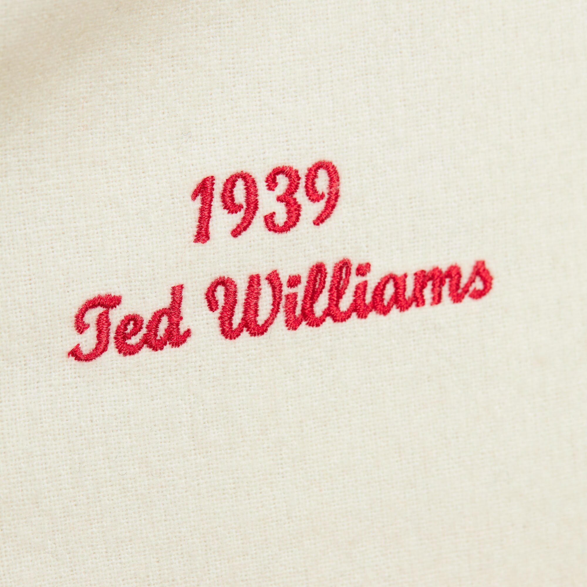 Boston Red Sox Ted Williams Mitchell Ness Cream Cooperstown Collection 1939 MLB Jersey Men's
