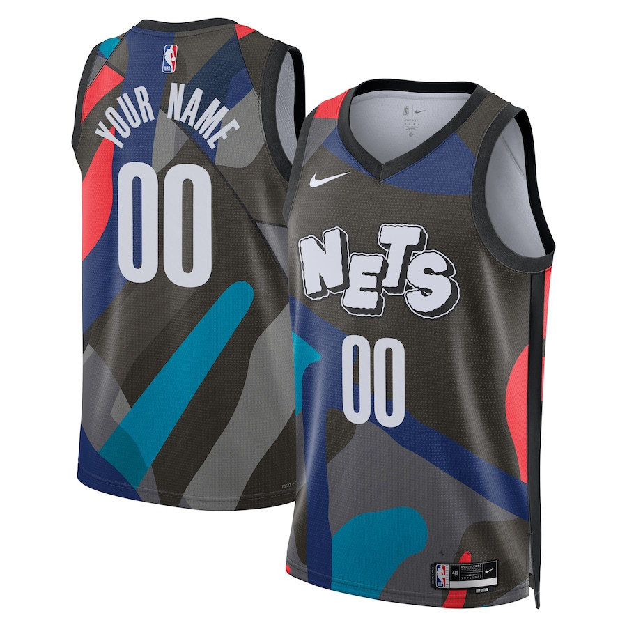 Brooklyn Nets 2023/24 Swingman Custom City Edition Black NBA Jersey Men's