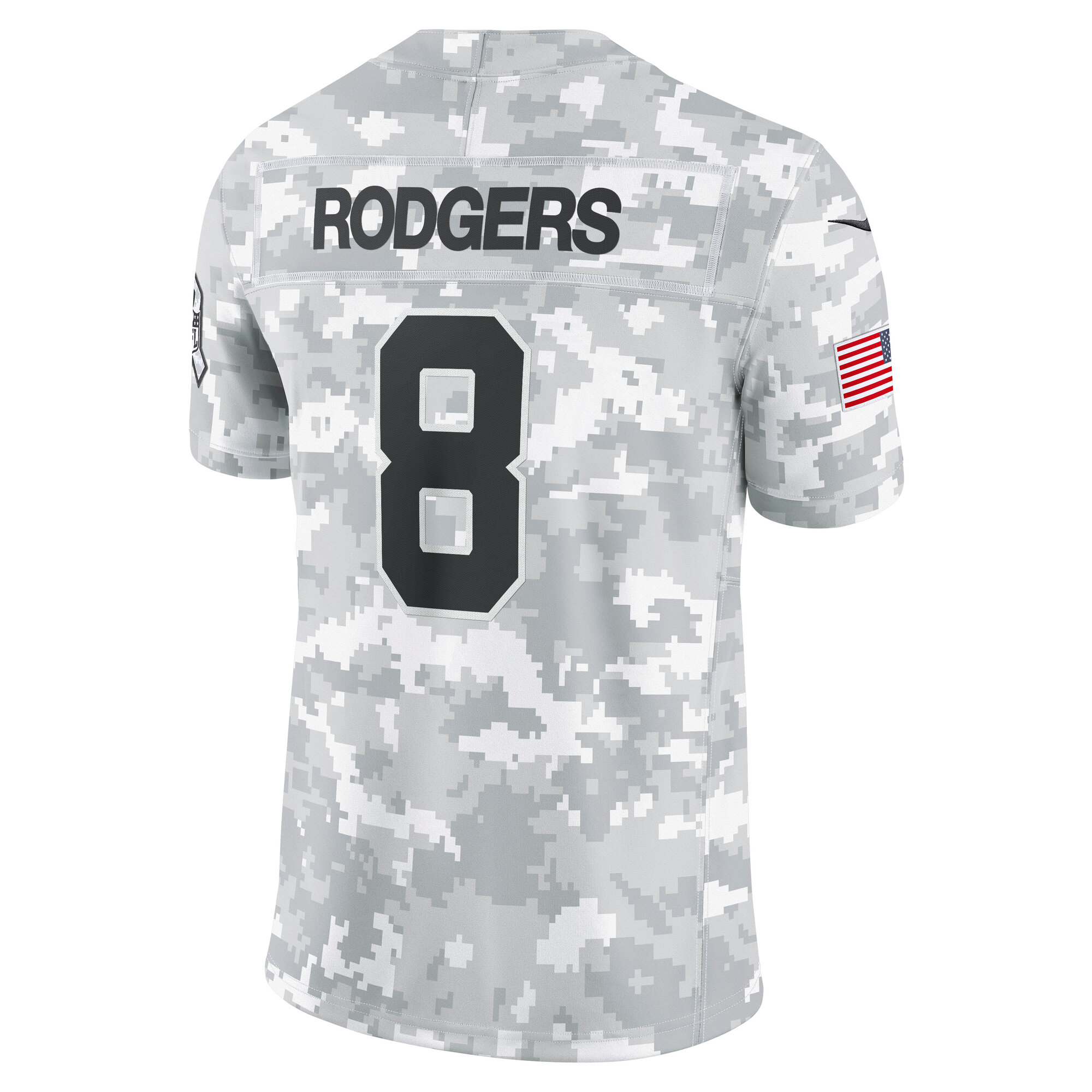 New York Jets Aaron Rodgers Arctic Camo 2024 Salute to Service Limited NFL Jersey Men's